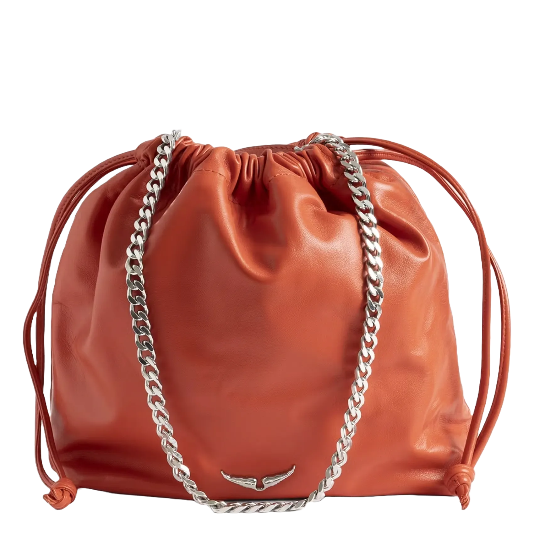 Brieftasche aus Leder Orange ROCK TODAY
