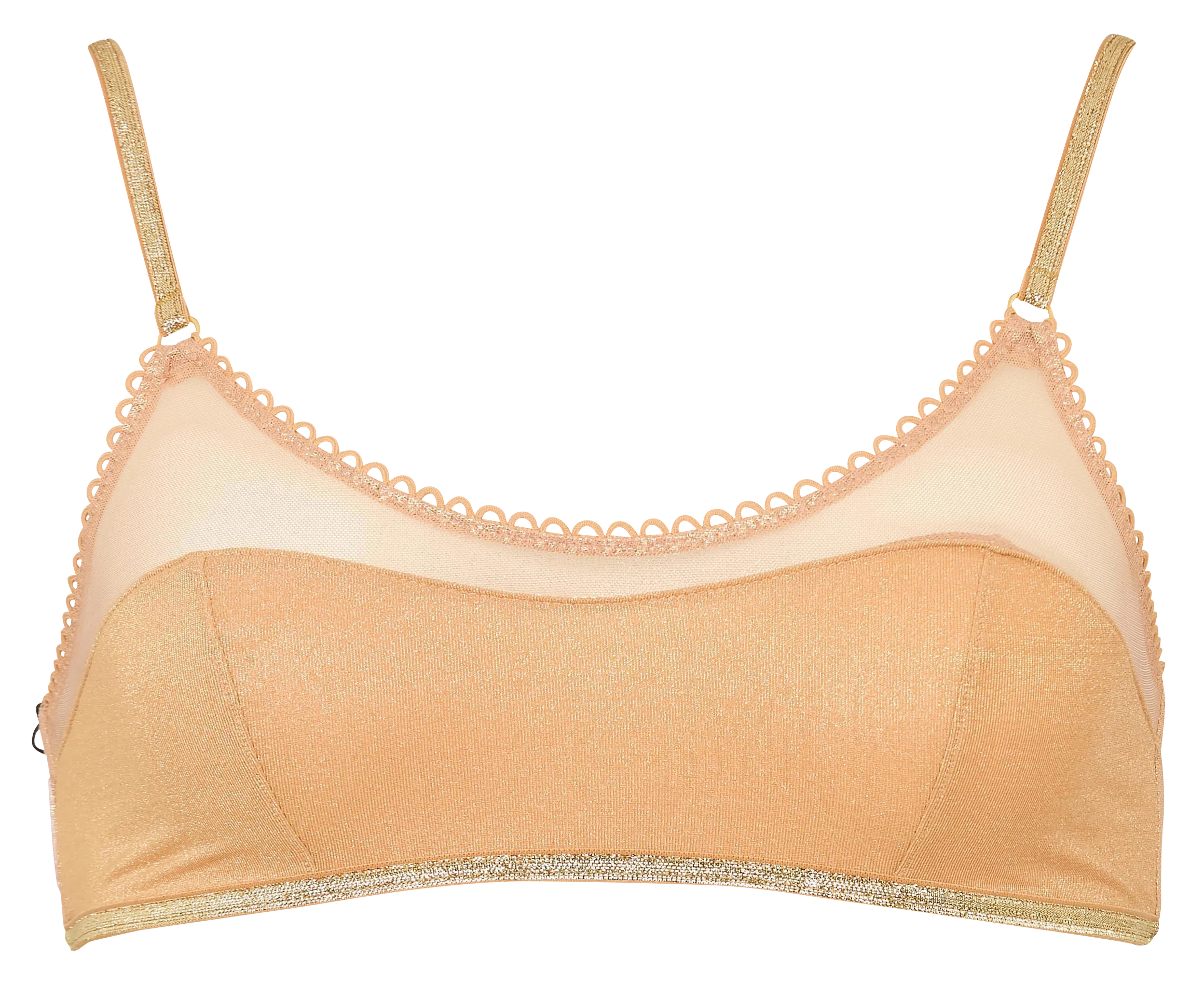 Glänzendes zweifarbiges Bustier Orange AMOK