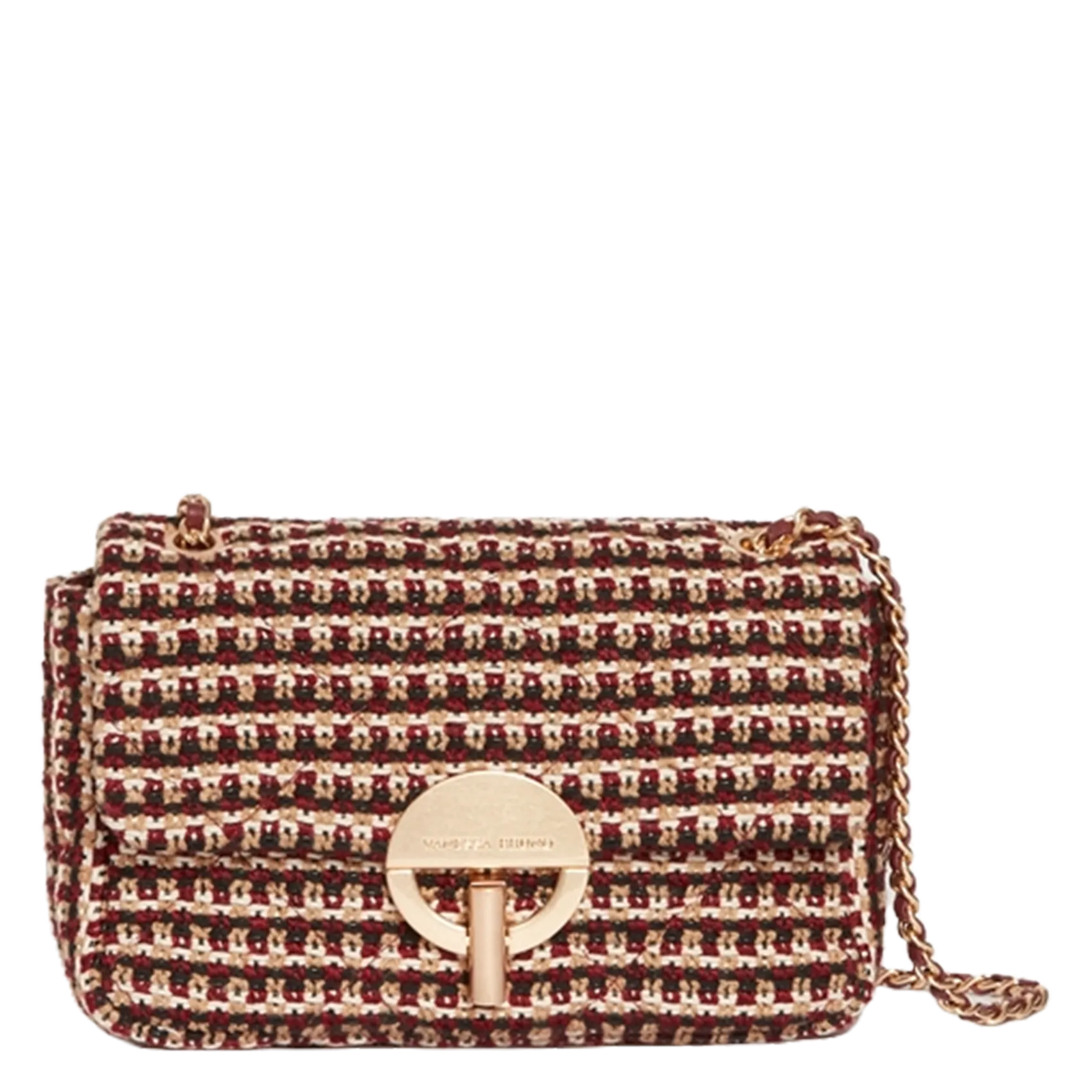 Umhängetasche mit Klappenverschluss und Muster Rot MOON MOYEN