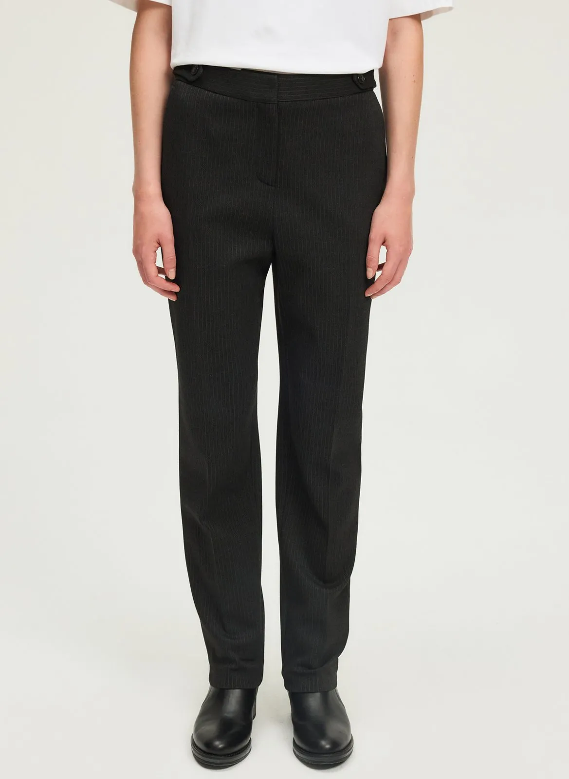 Gerade Streifenhose Grau CAPRICE