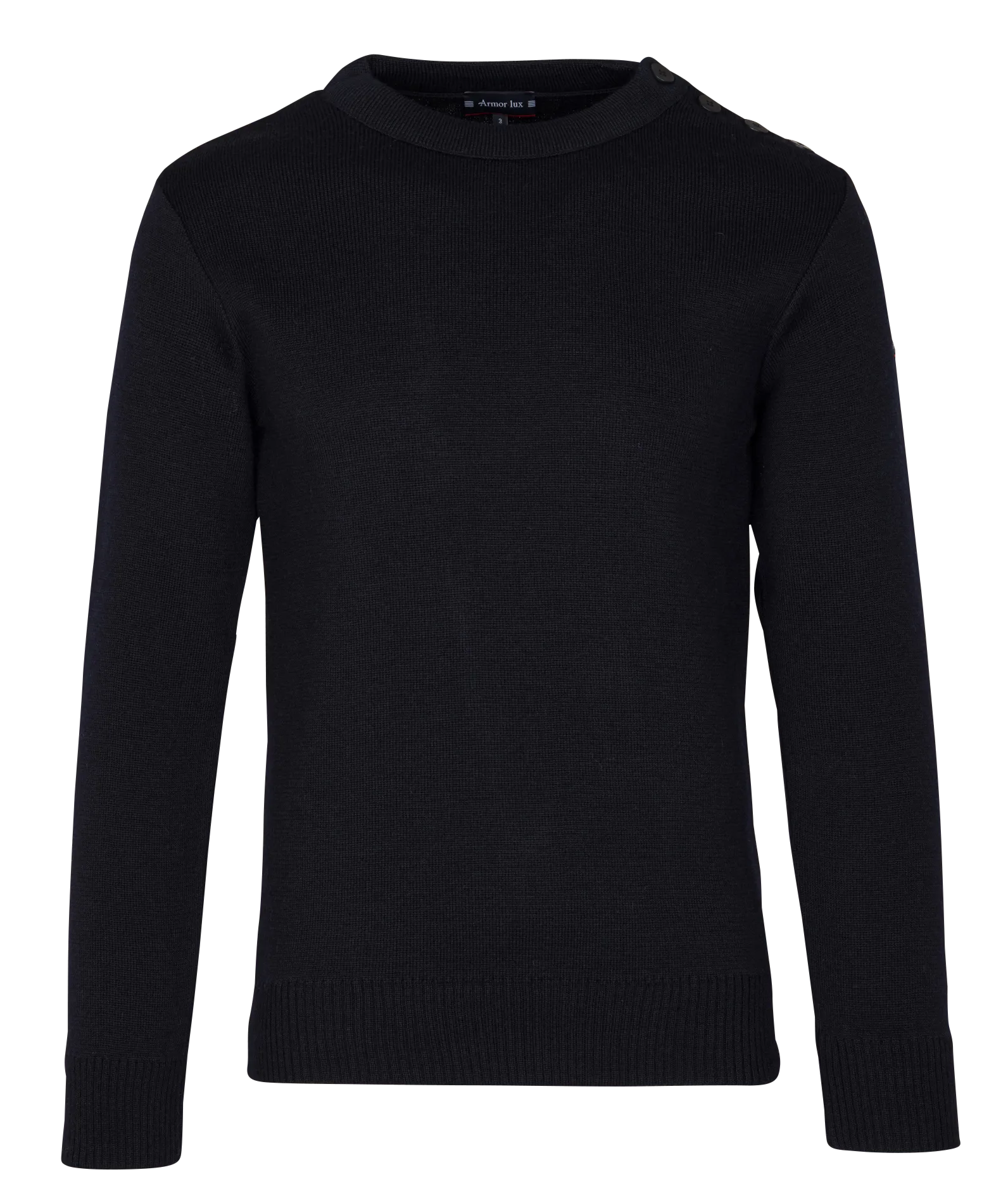 Gerade geschnittener Rundhalspullover aus Wolle Blau GAVRINIS