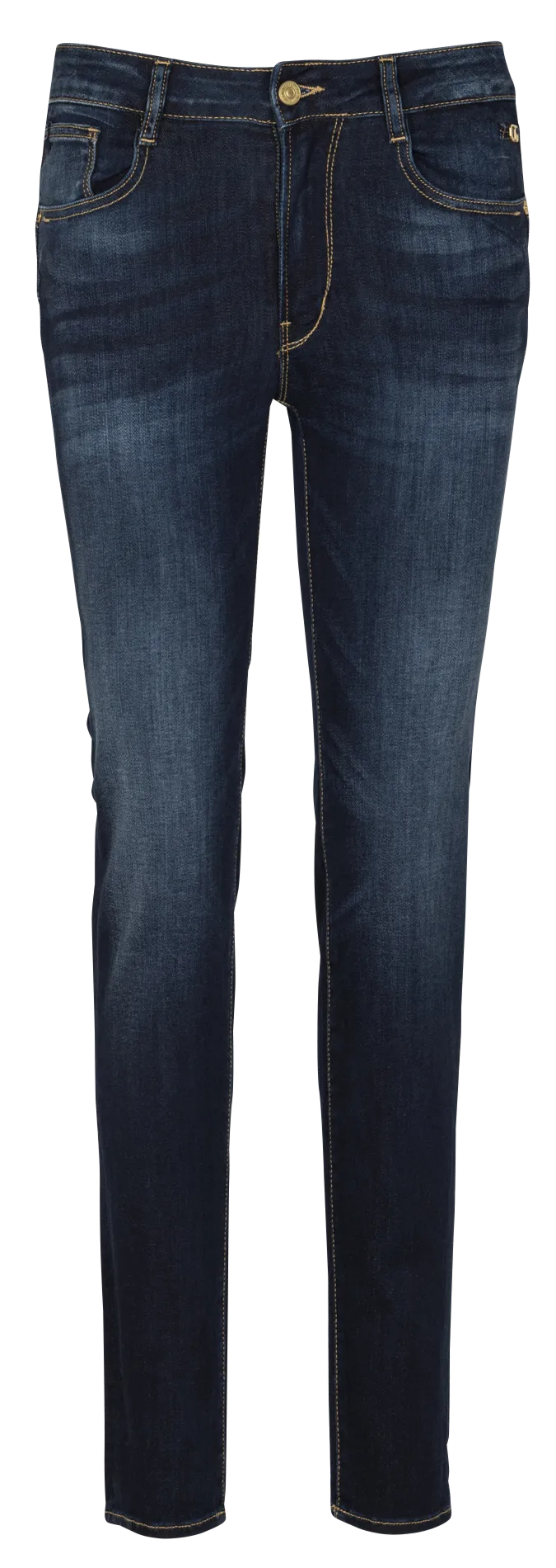 High Waist Slim Fit Jeans Blau PULPHIGH