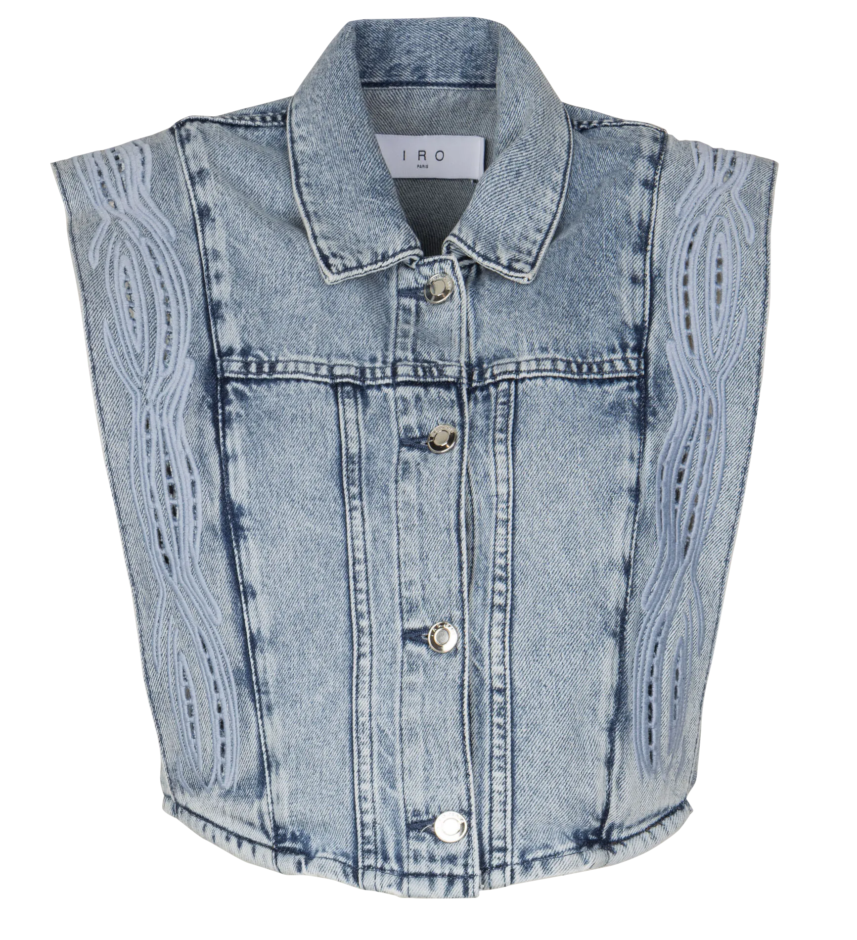 Taillierte Denimjacke aus Baumwolle Blau ROSYE