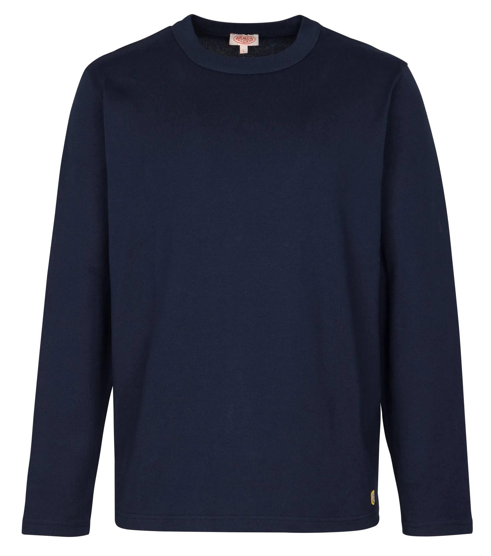 Gerade geschnittenes Rundhals-T-Shirt aus Baumwolle Blau HERITAGE