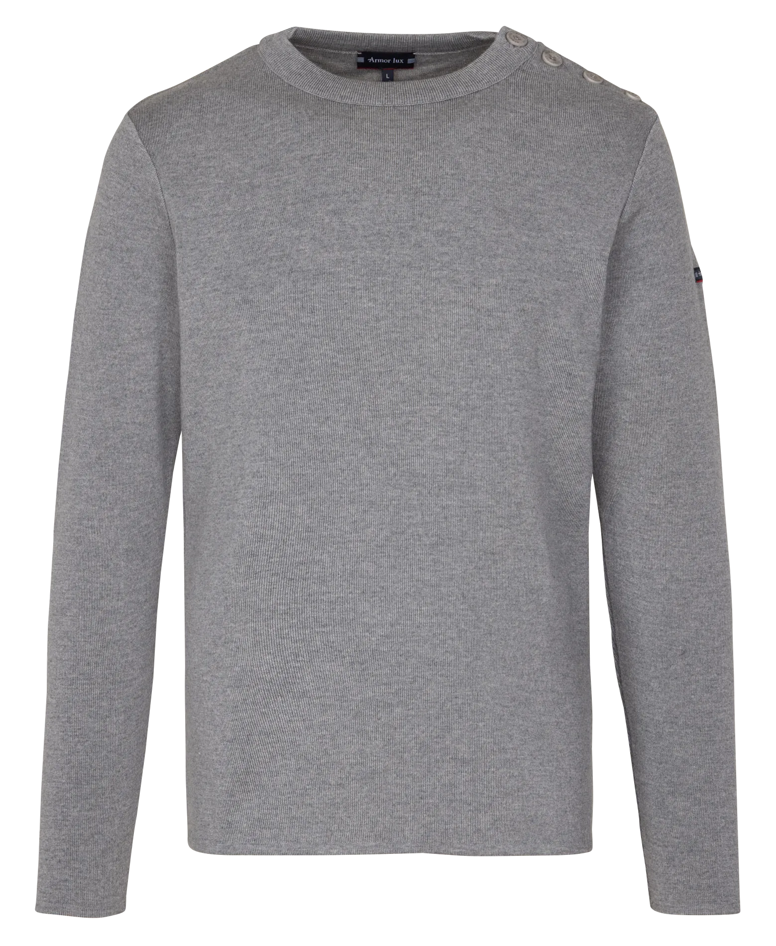 Rundhalspullover aus Wolle, Regular Fit Grau GOULENEZ