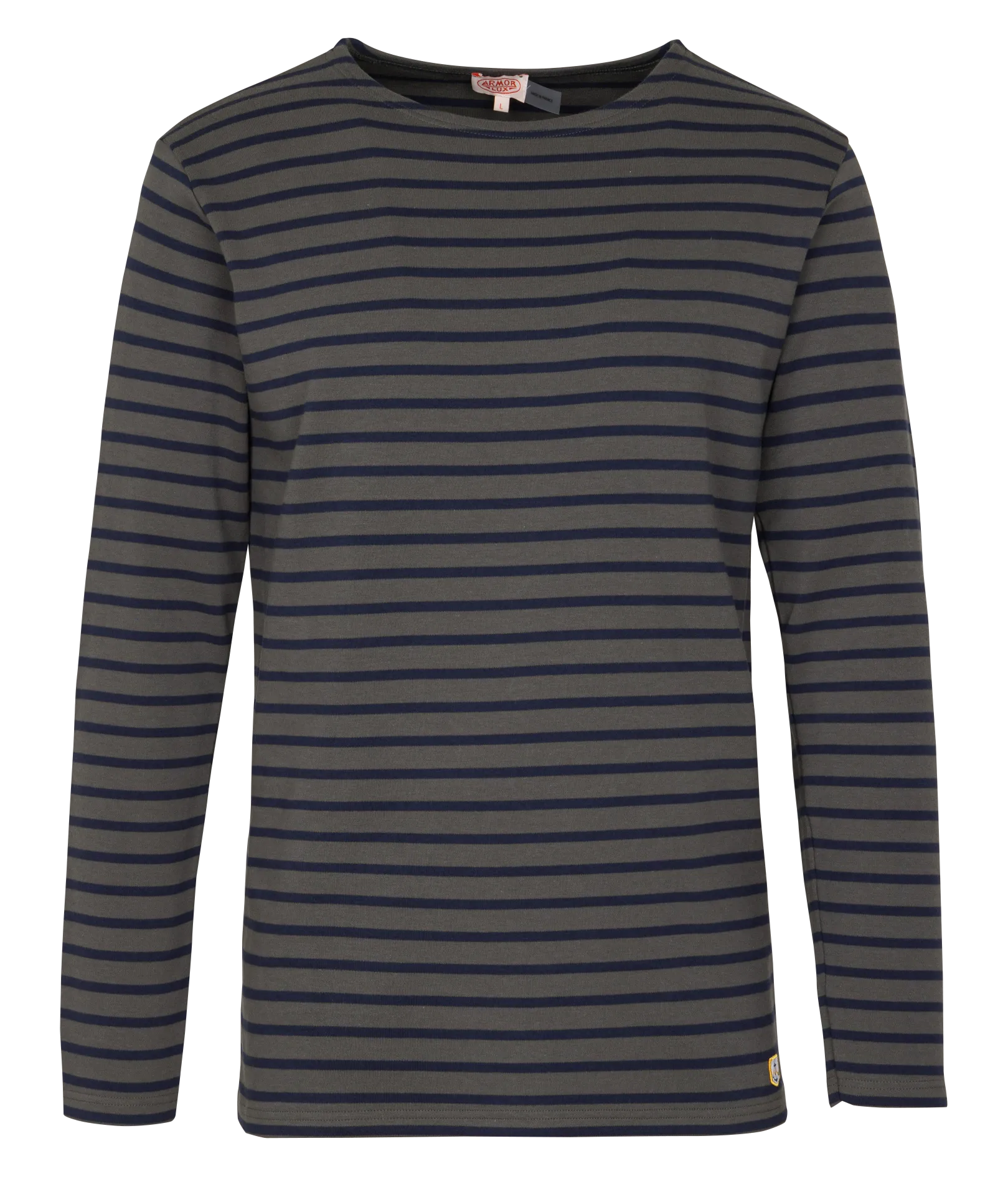 Gestreiftes Rundhals-T-Shirt aus Baumwolle Blau HOUAT