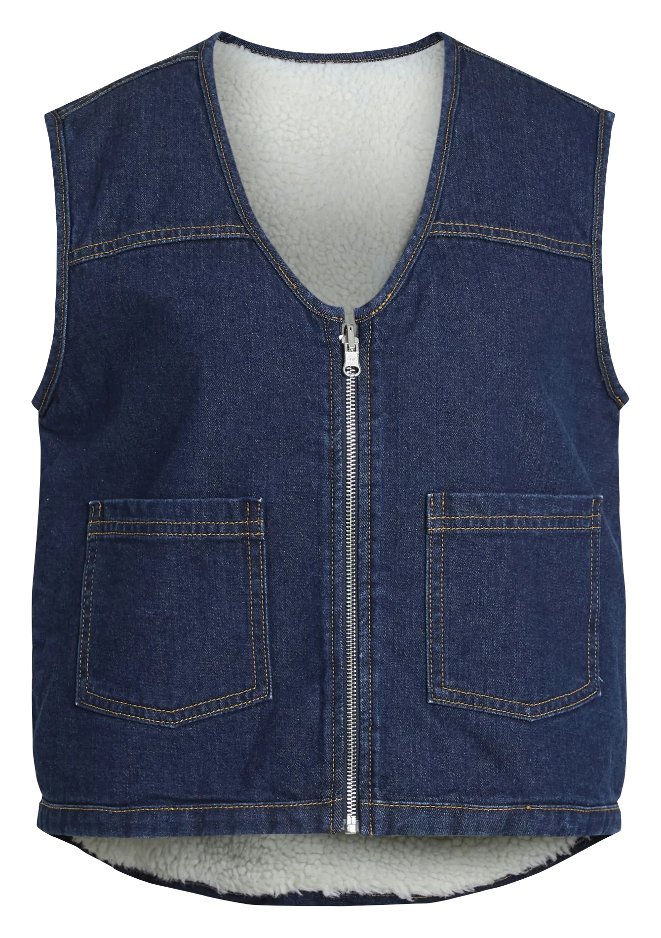 Jeansweste aus Baumwolle Blau STRAZY
