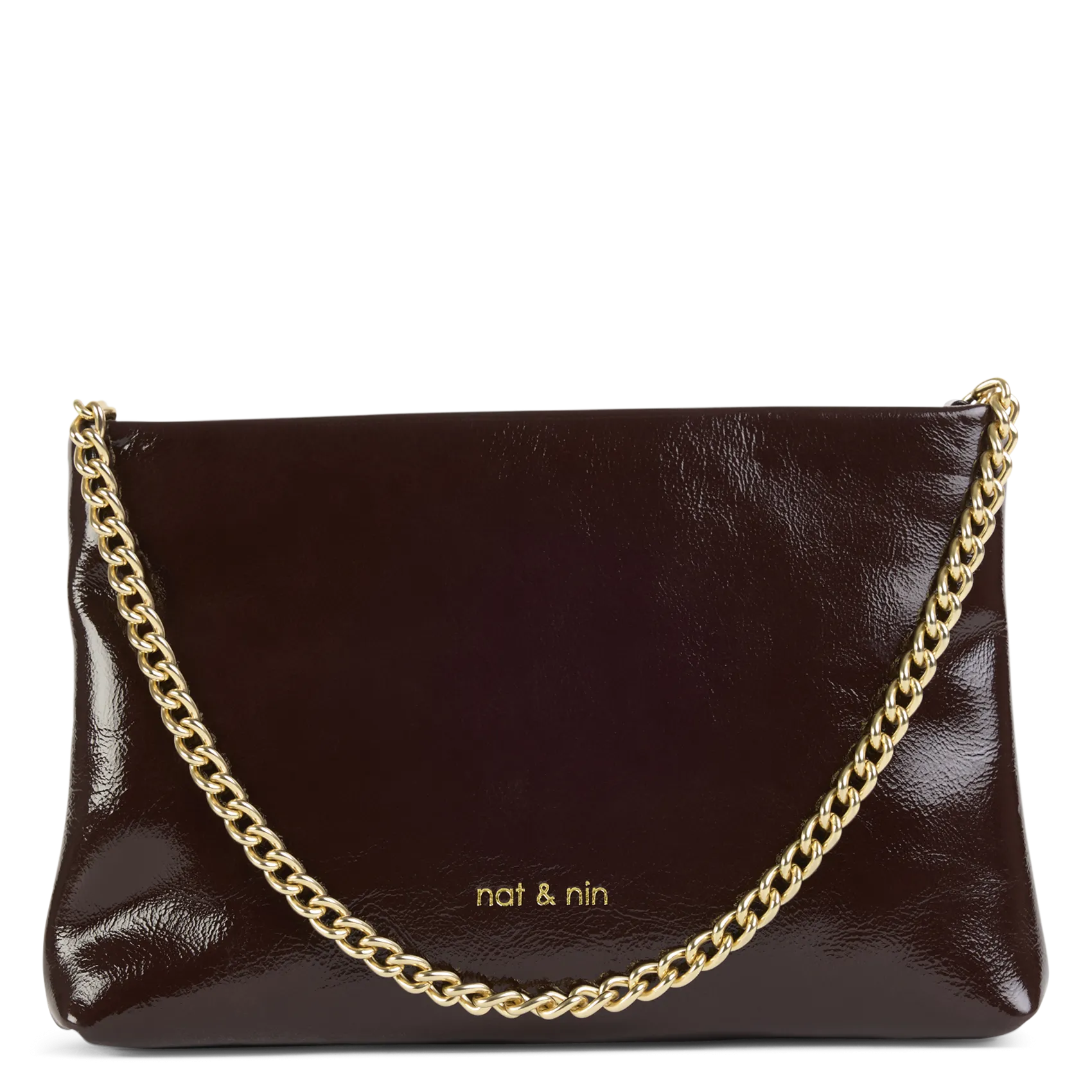 Breiter Ledergürtel mit Nieten Braun MOLLY