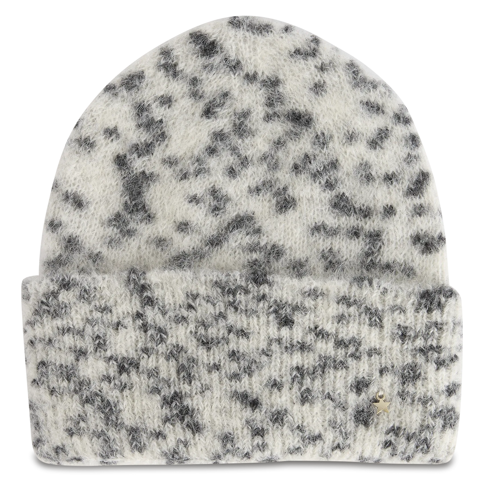 Bedruckte Wollmütze Weiss BOLLY