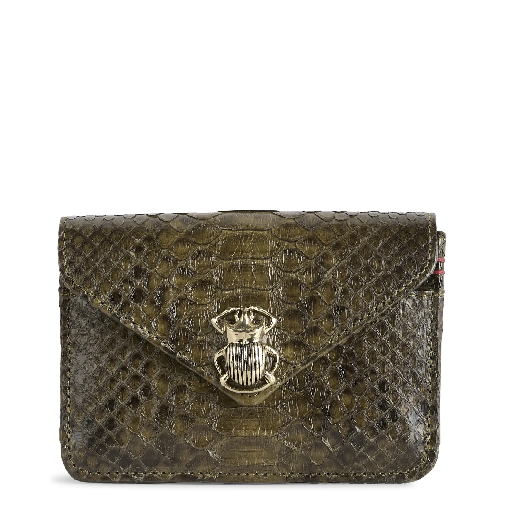 Tasche aus gemischtem Pythonleder Khaki ALEX