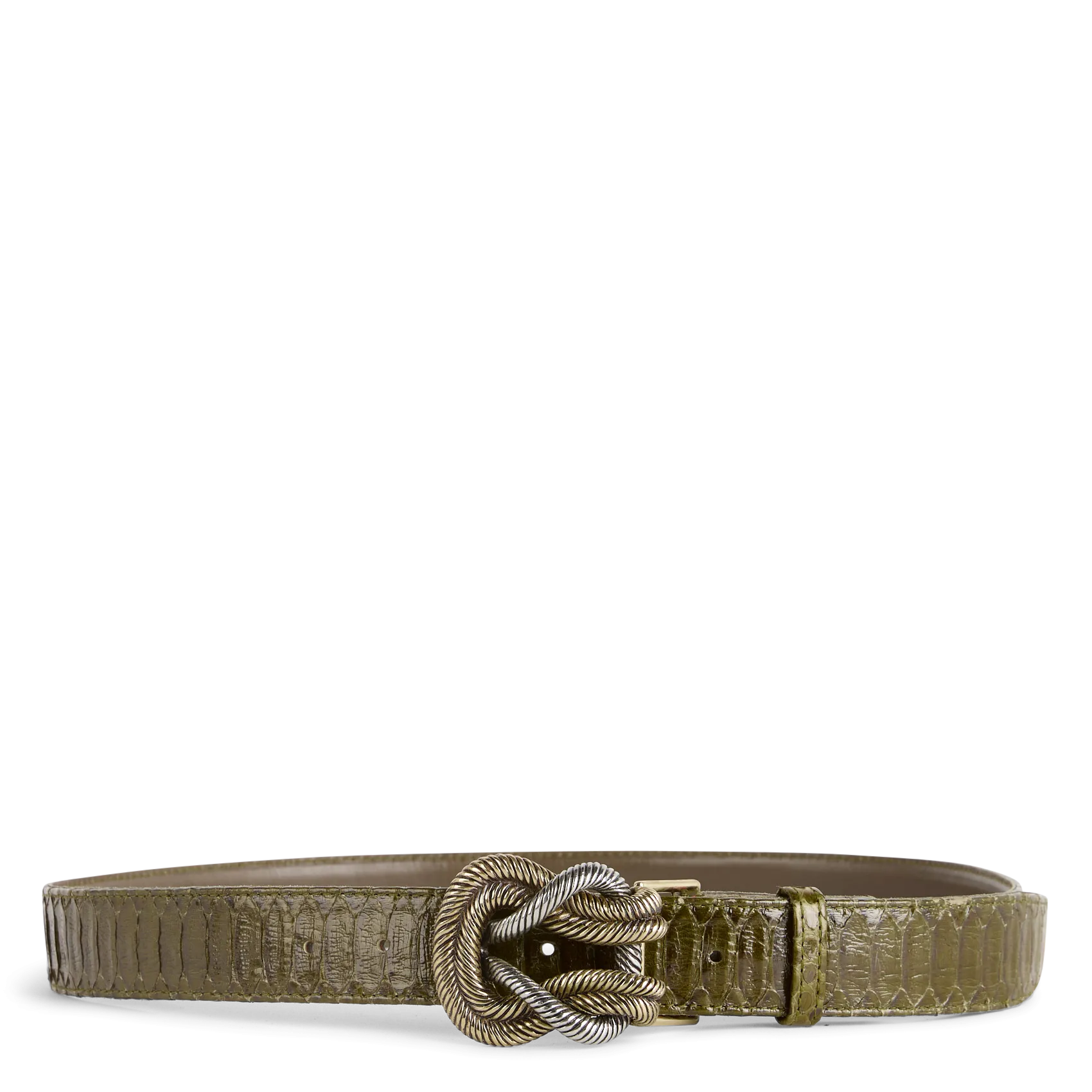 Gürtel aus Mischleder Khaki