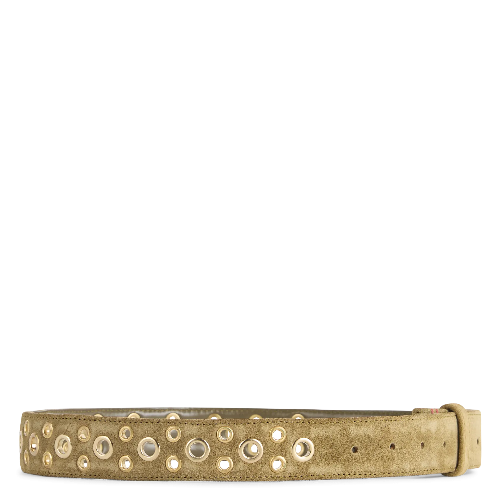 Gürtel aus gemischtem Veloursleder Grun