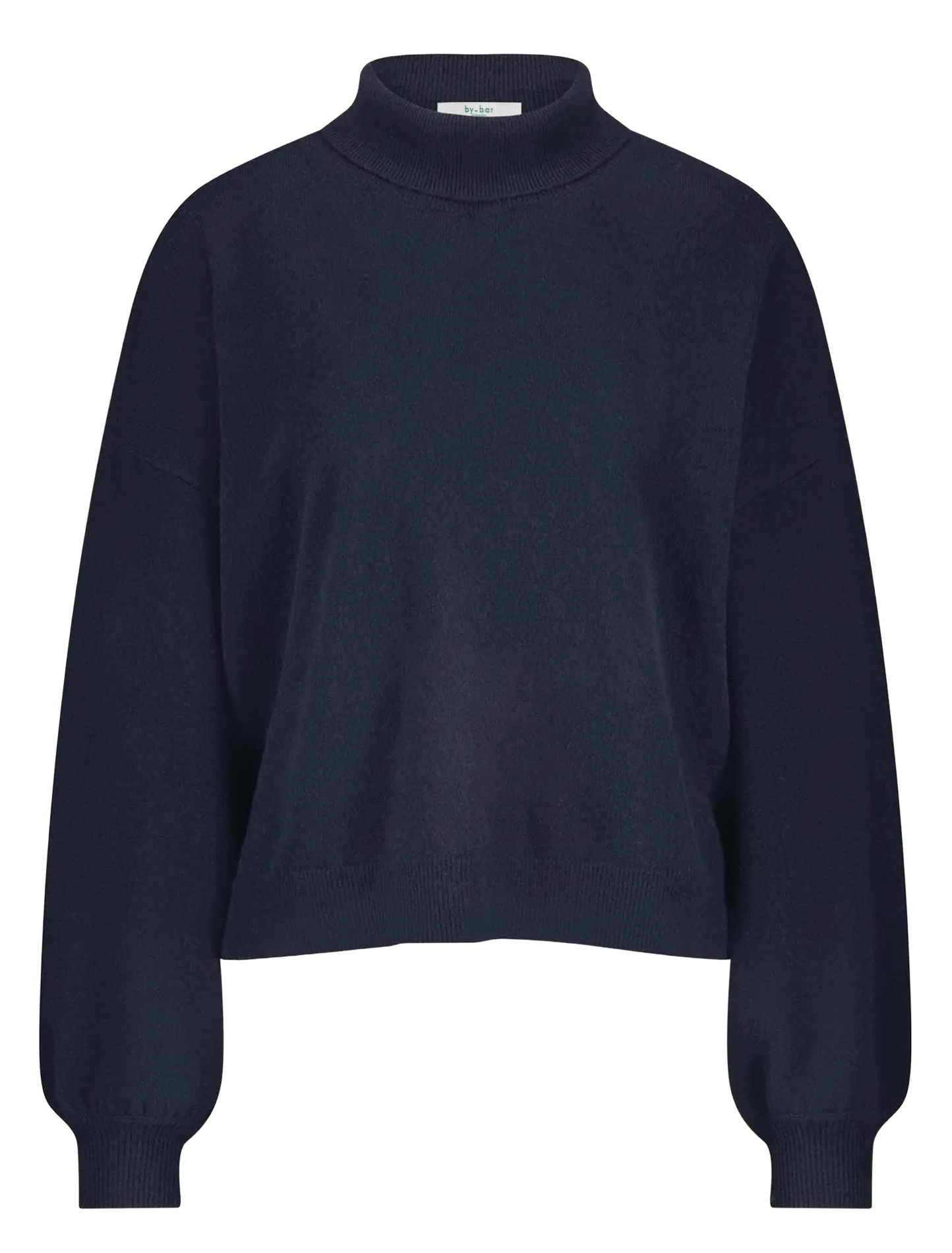 Weiter Rollkragenpullover aus einfarbiger Wolle Blau SAMMIE