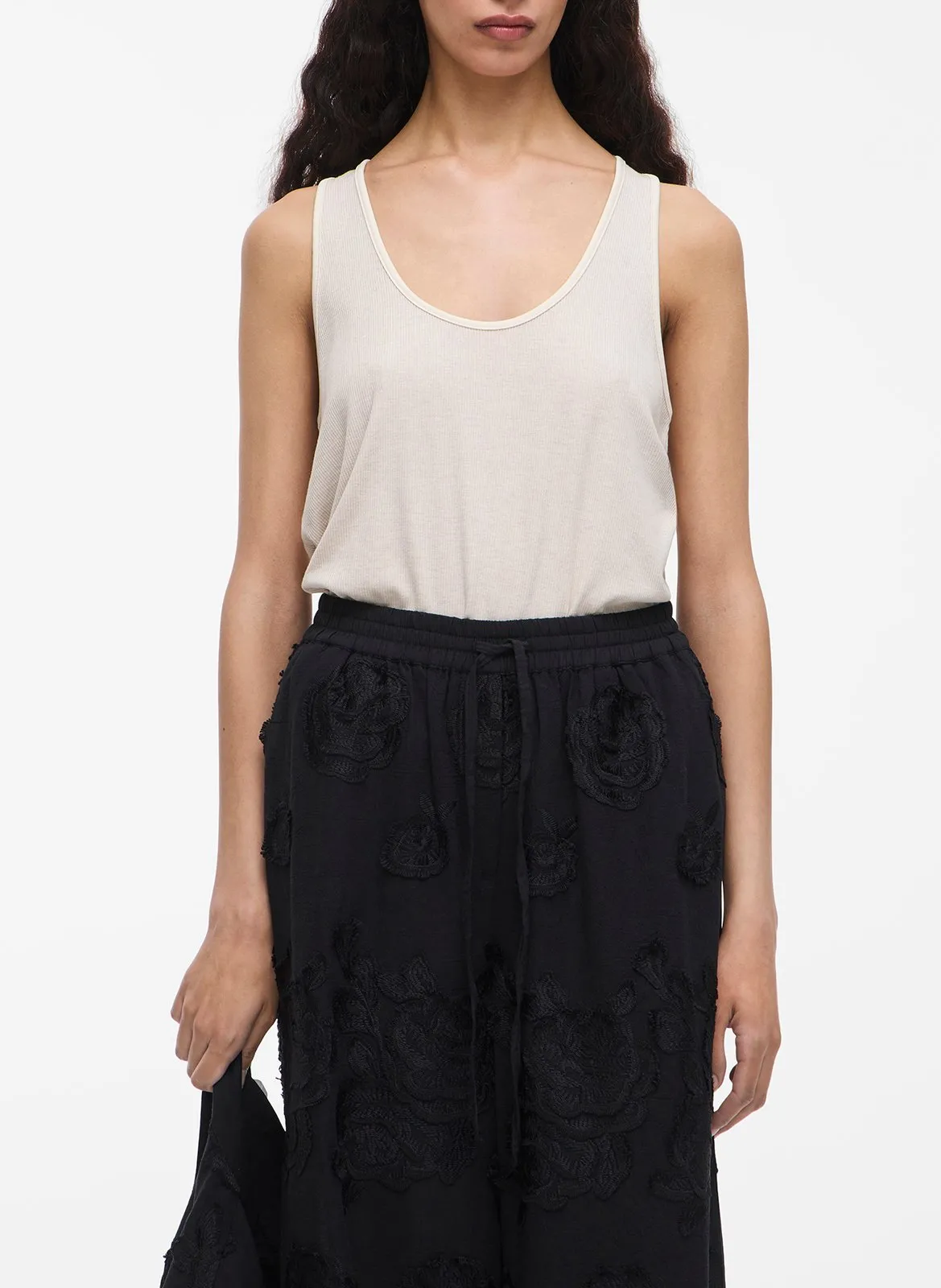 Bedrucktes Viskose-Top Weiss HELENA