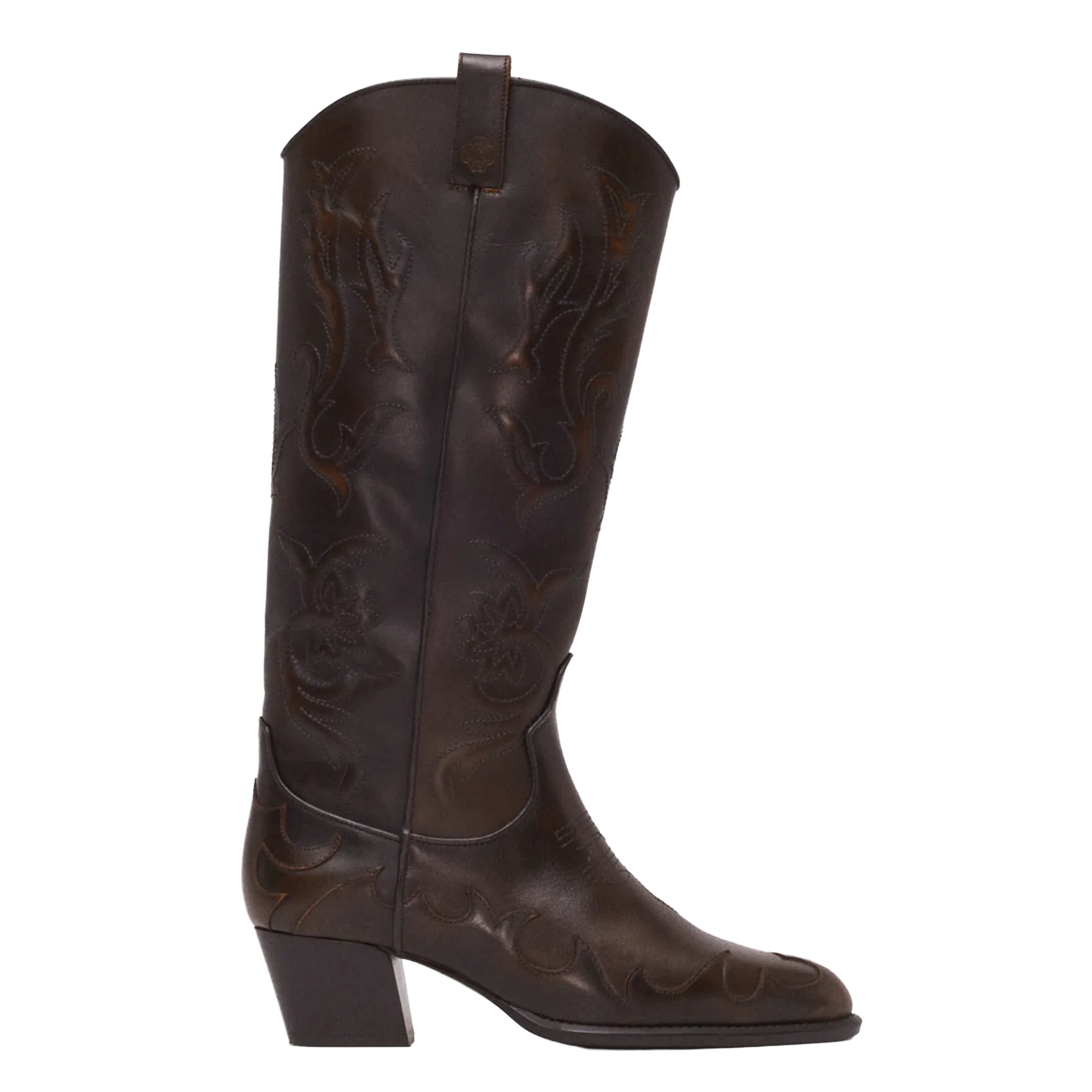Cowboystiefel aus Leder Braun