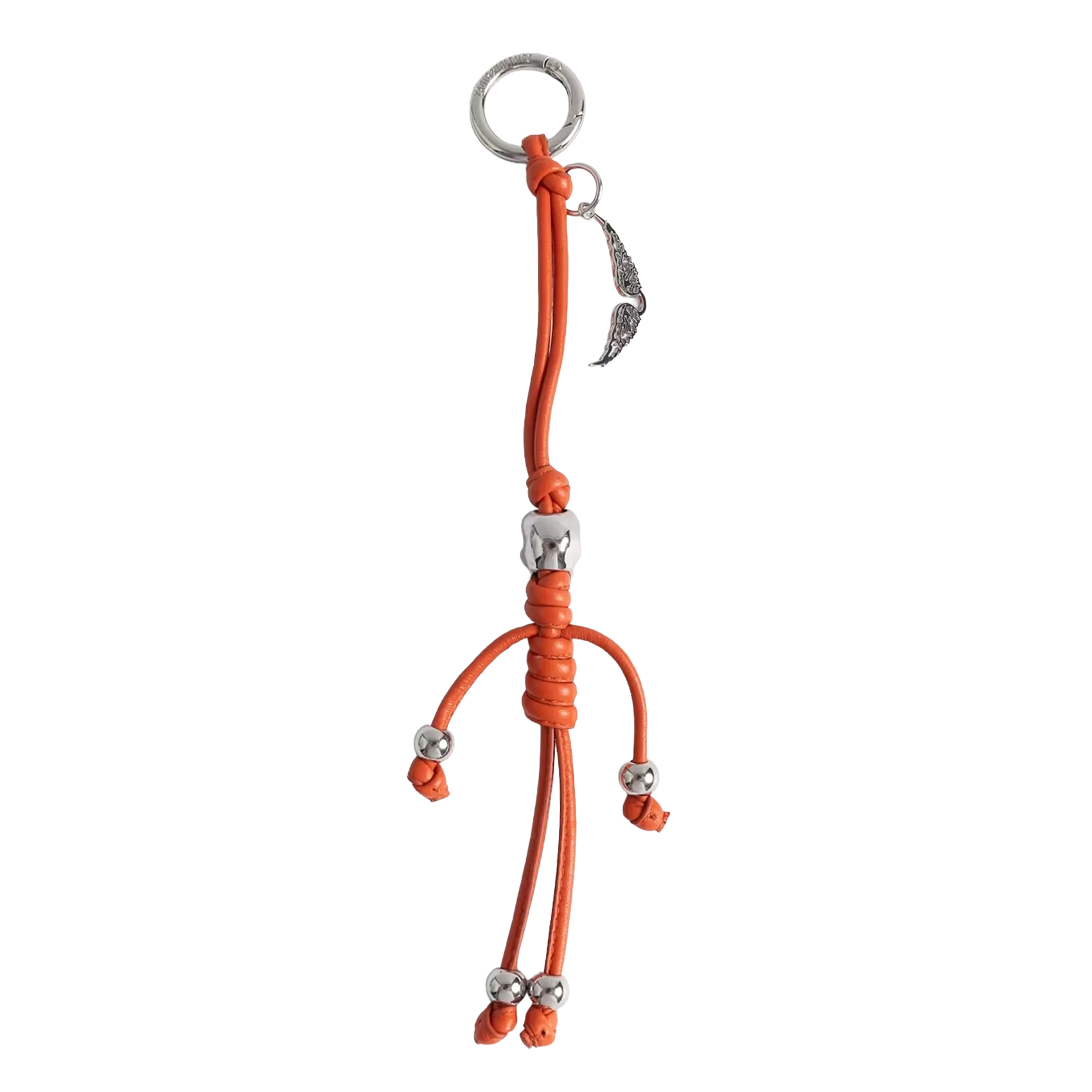 Zizi - Schlüsselanhänger aus Leder Orange SKULL