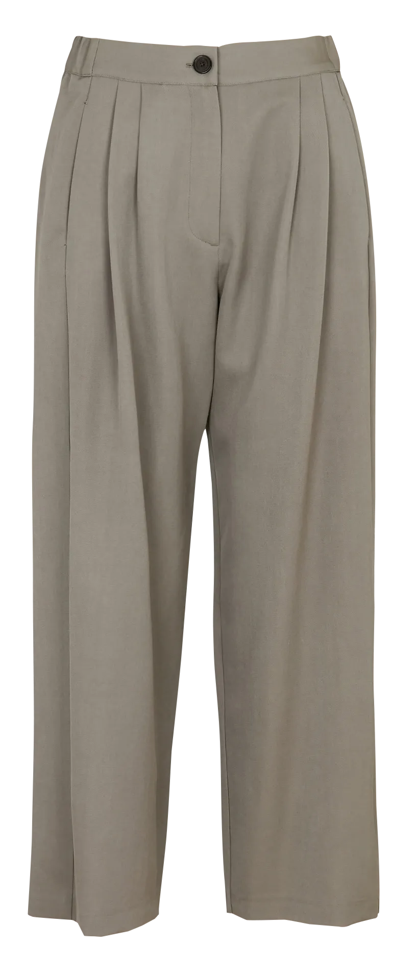 Weit geschnittene Wollhose Grun CEDAR