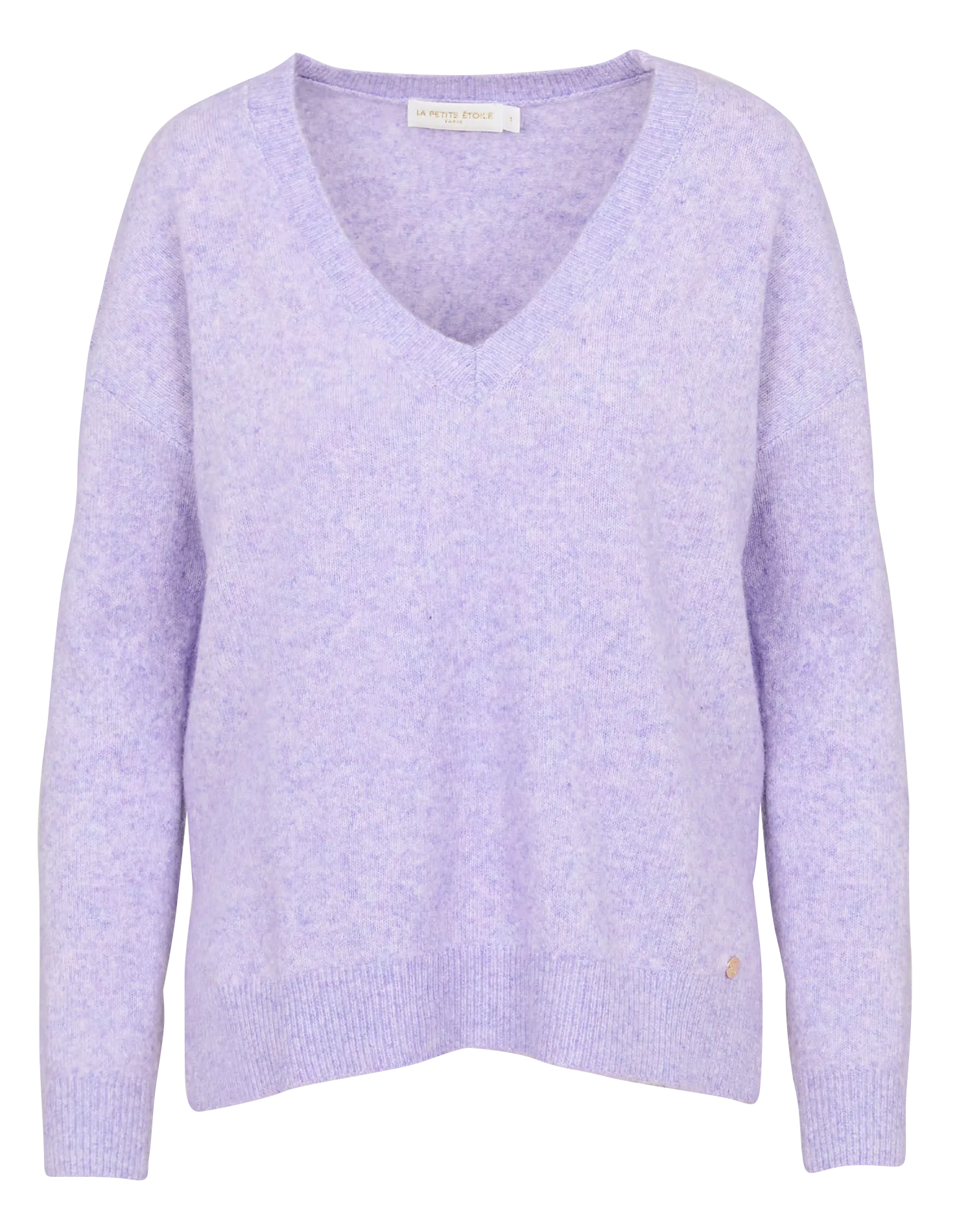 Pullover mit V-Ausschnitt Violett MANTIA