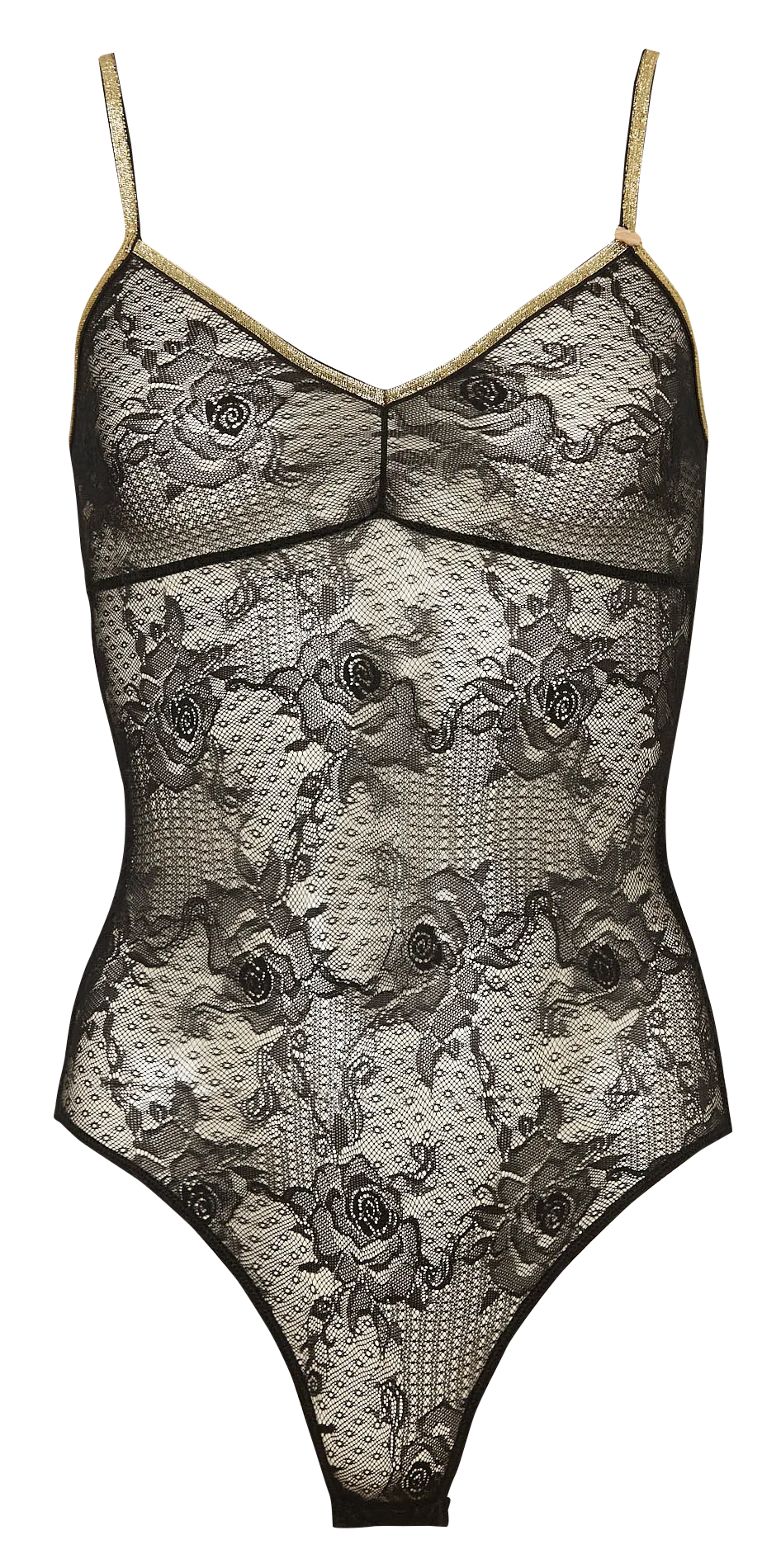 Figurbetonter Spitzenbody Schwarz GEORGIA