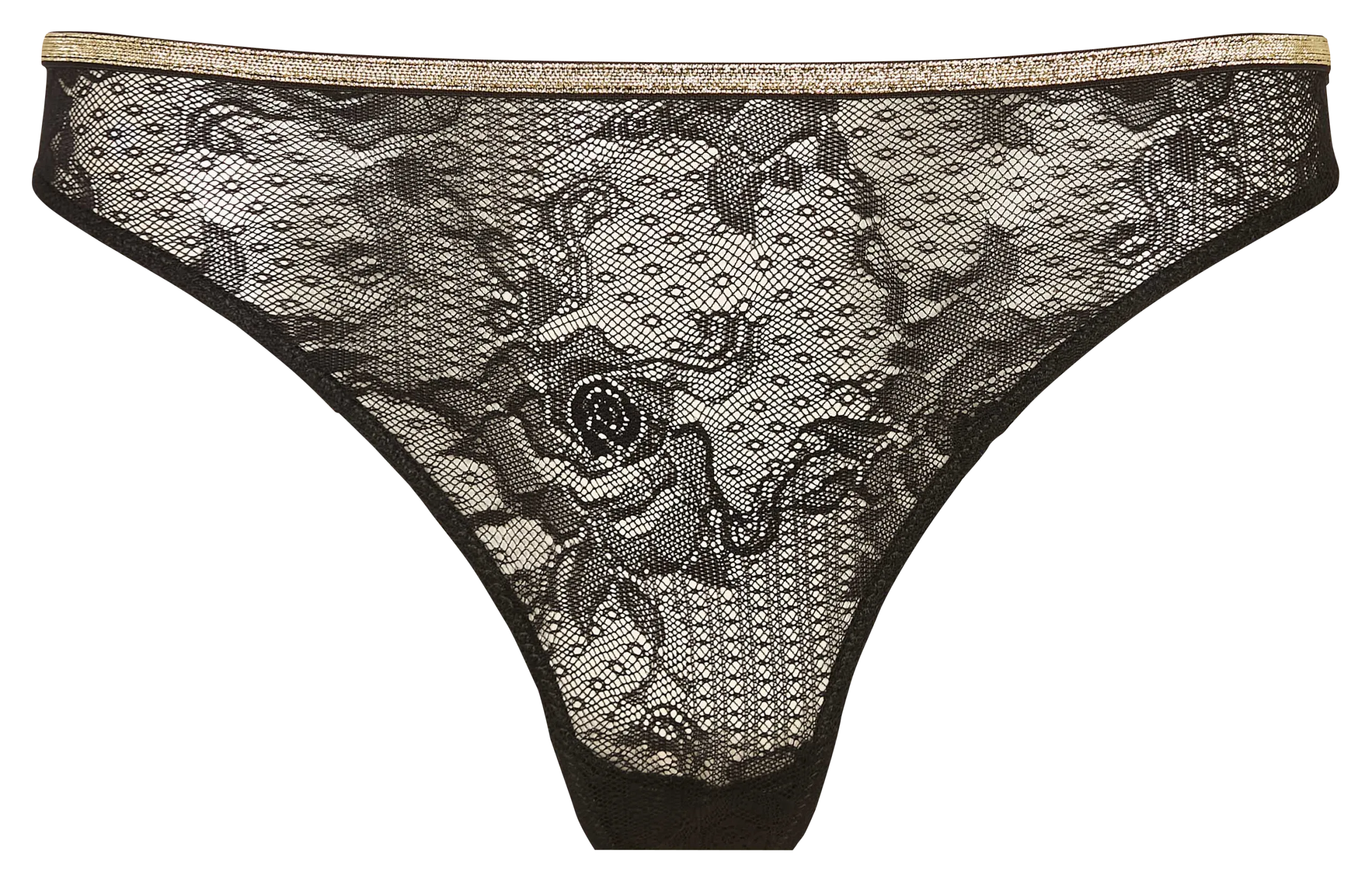 Brasil-Slip aus Spitze Schwarz GEORGIA