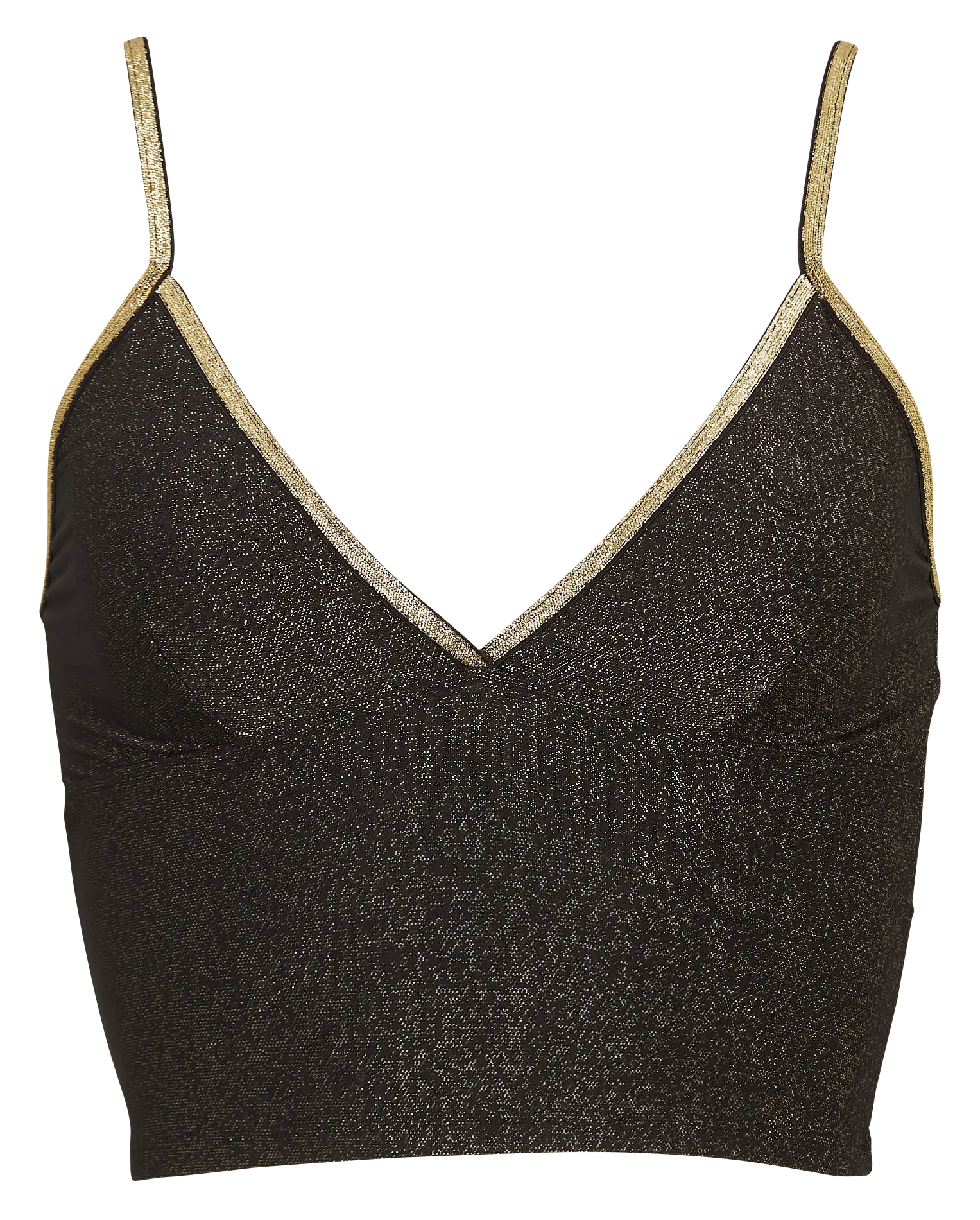 Glitzernde Trägertop Schwarz CHARLYE