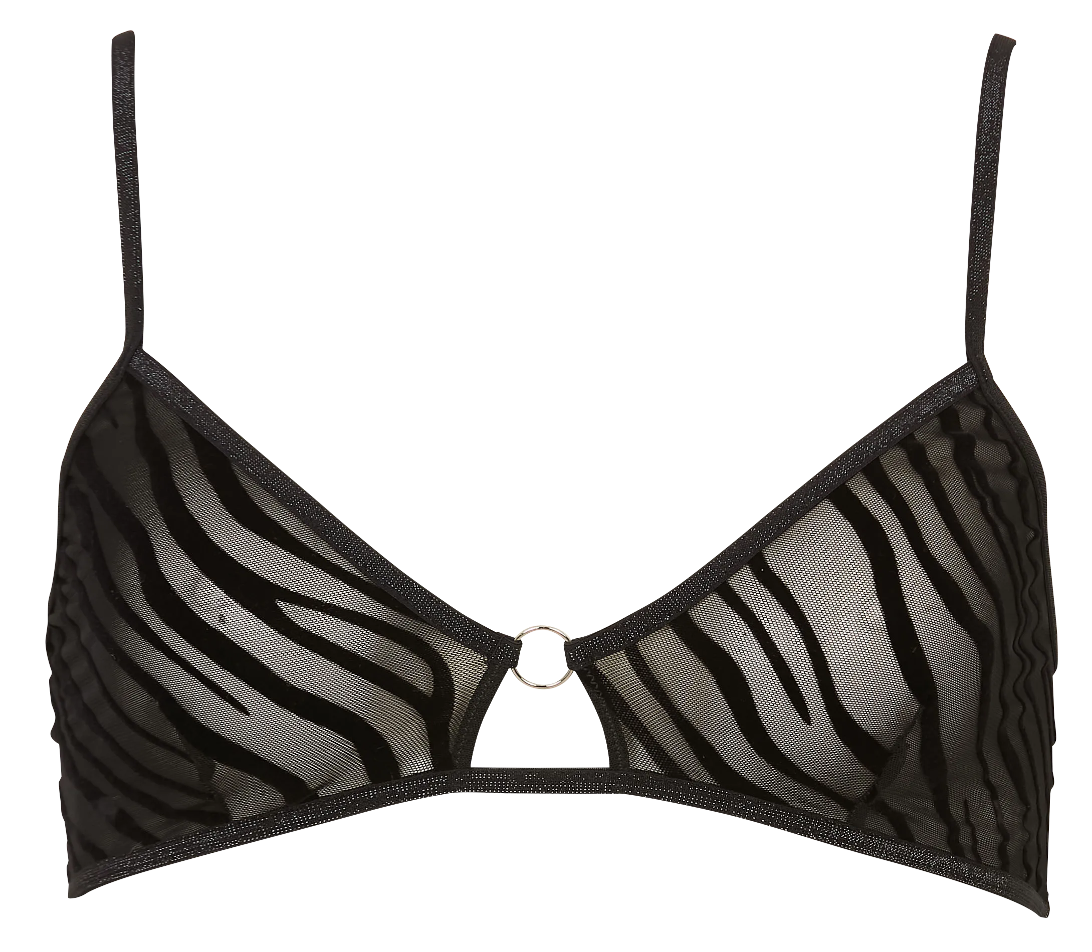 Zebra gemustertes Bustier Schwarz MARION