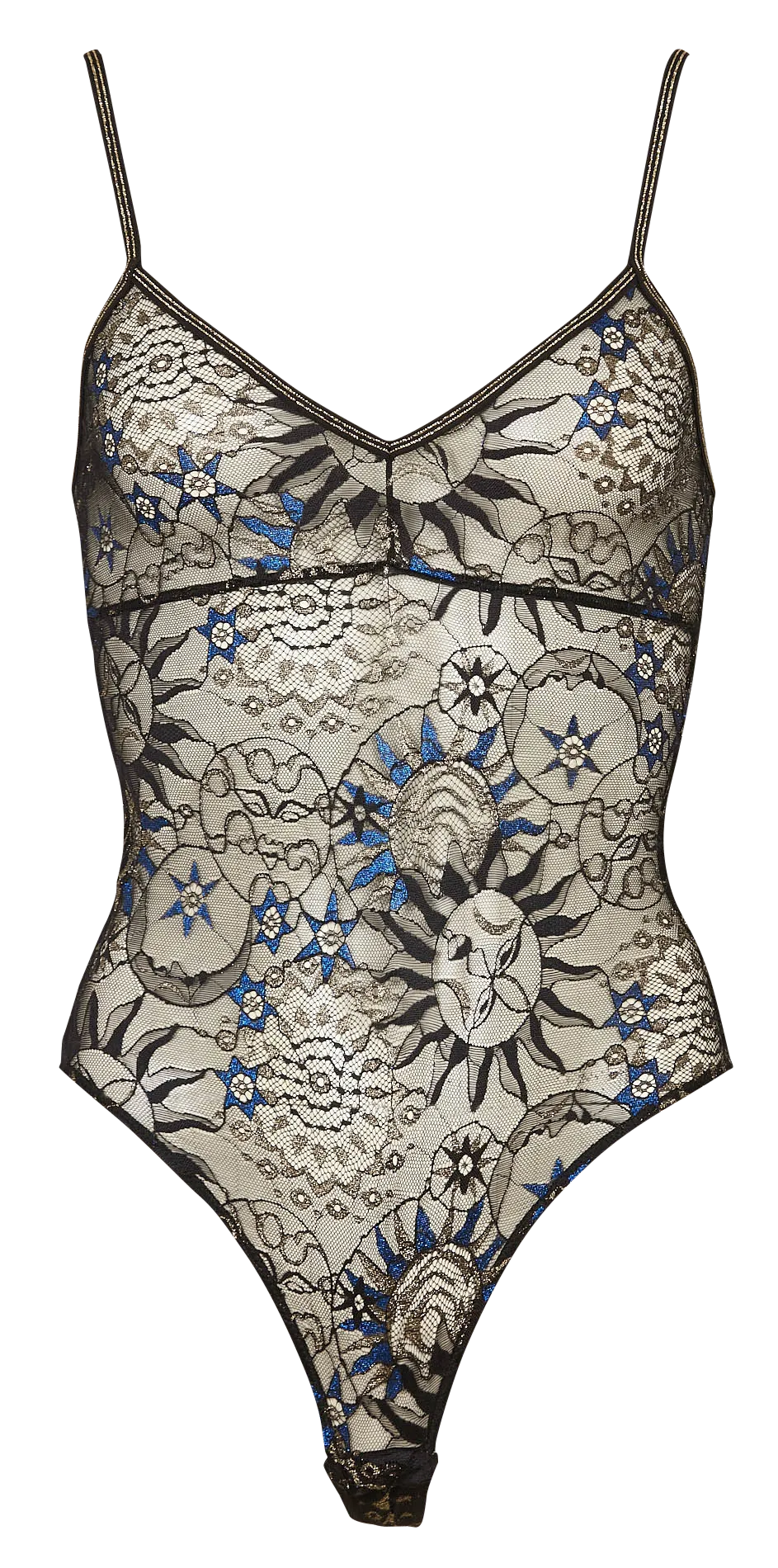 Figurbetonter Spitzenbody Schwarz BILL