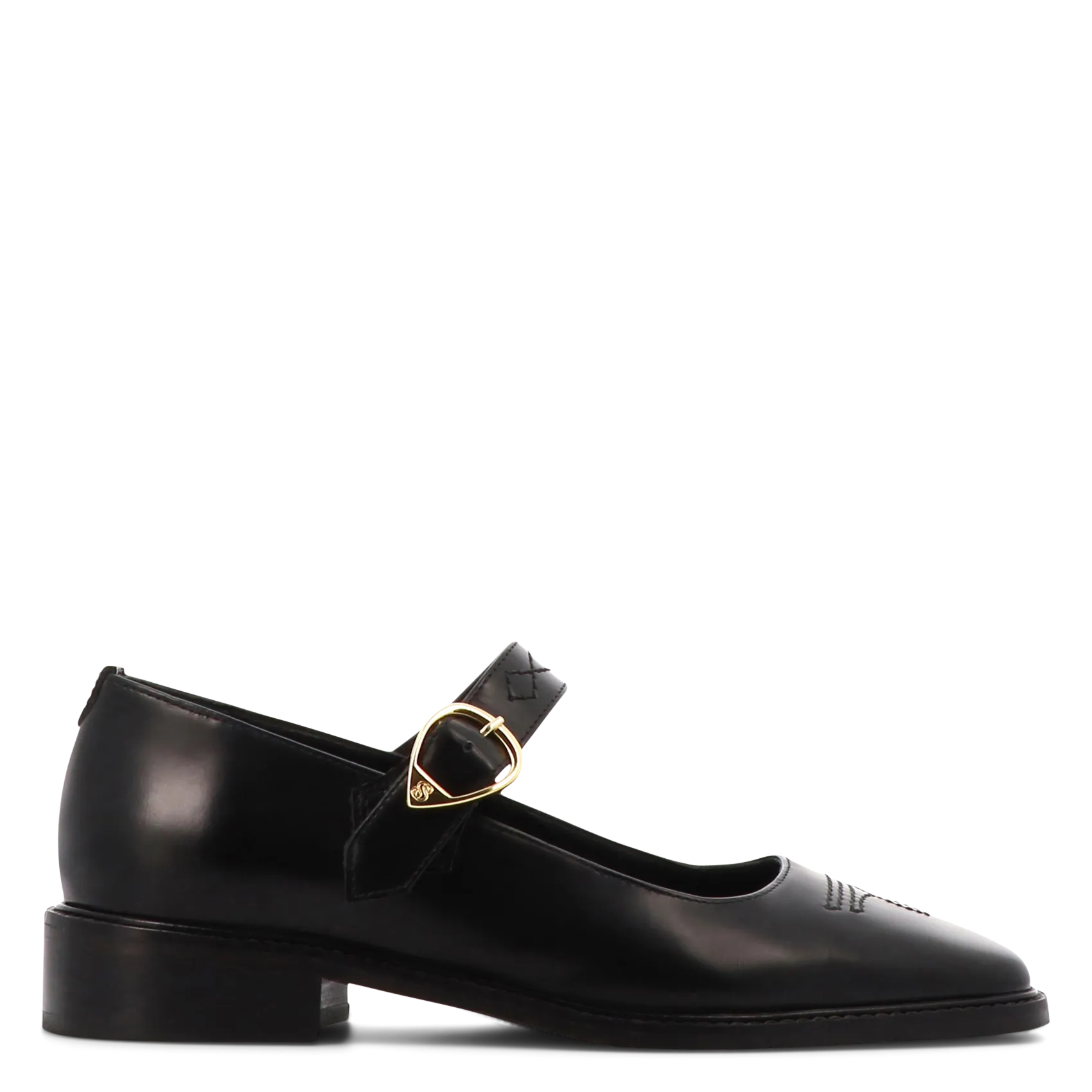 Riemchenschuhe aus Lackleder Schwarz DOLLY