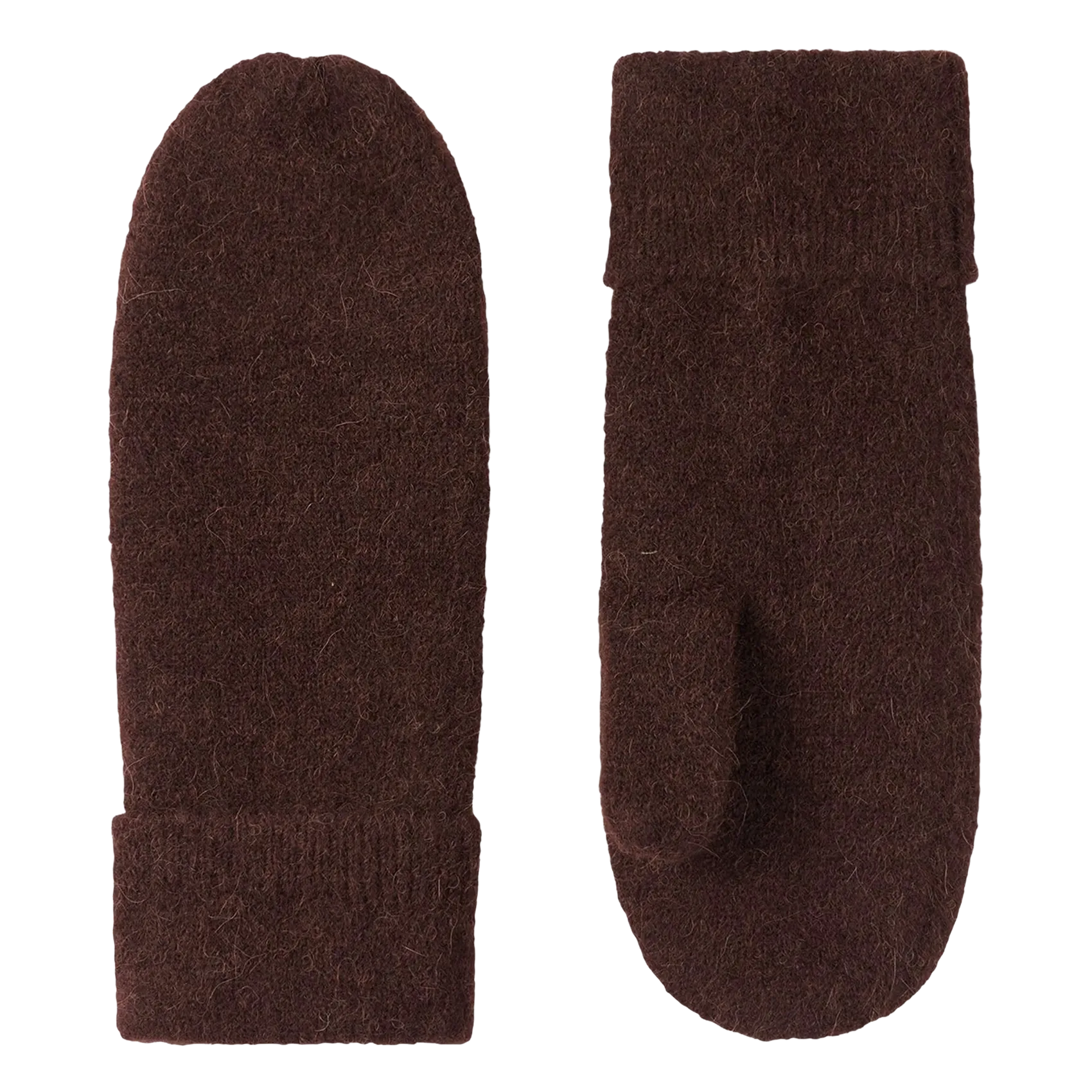 Fäustlinge aus Woll-Mix Braun NOR