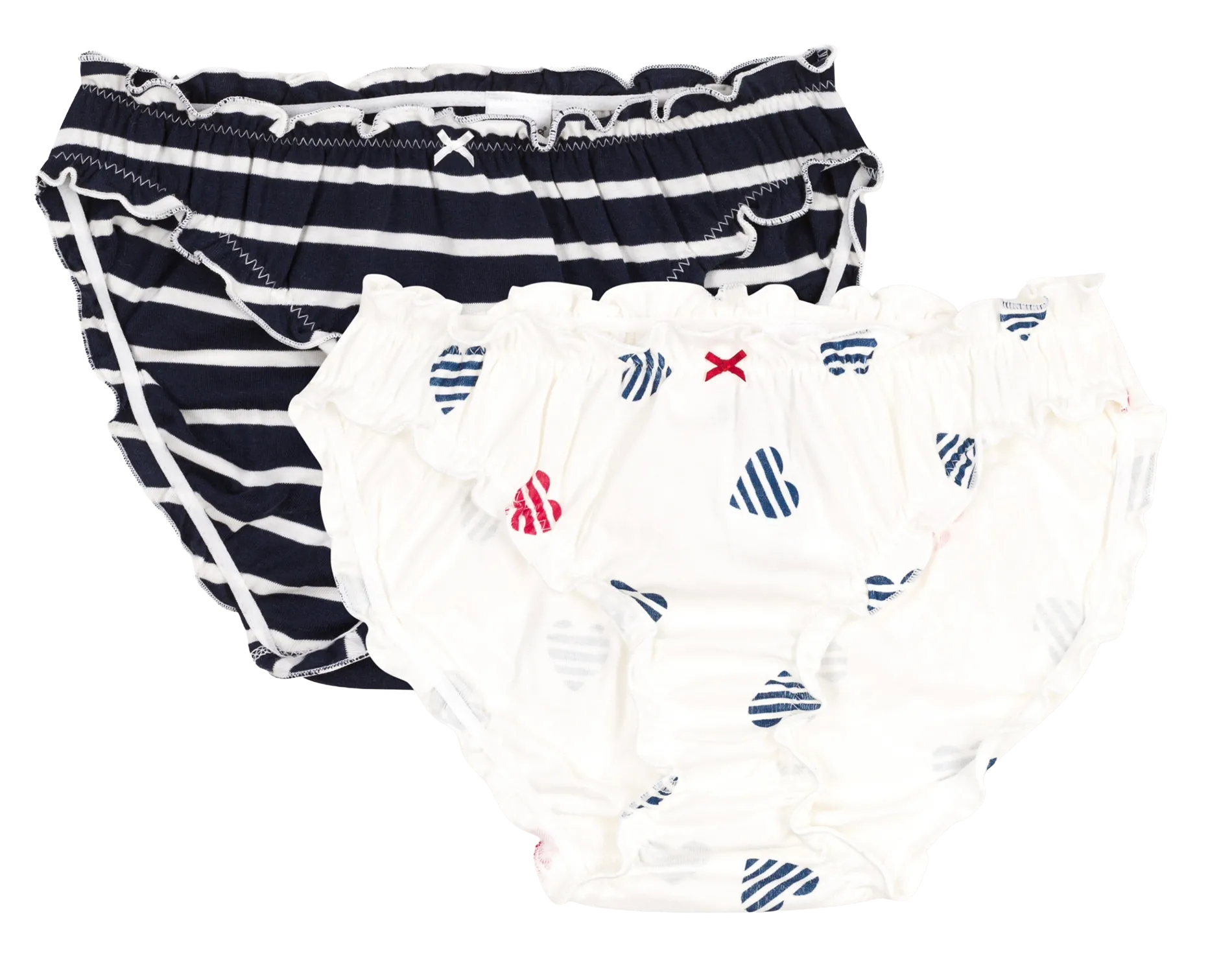 Set aus 2 bedruckten Slips. Mehrfarbig