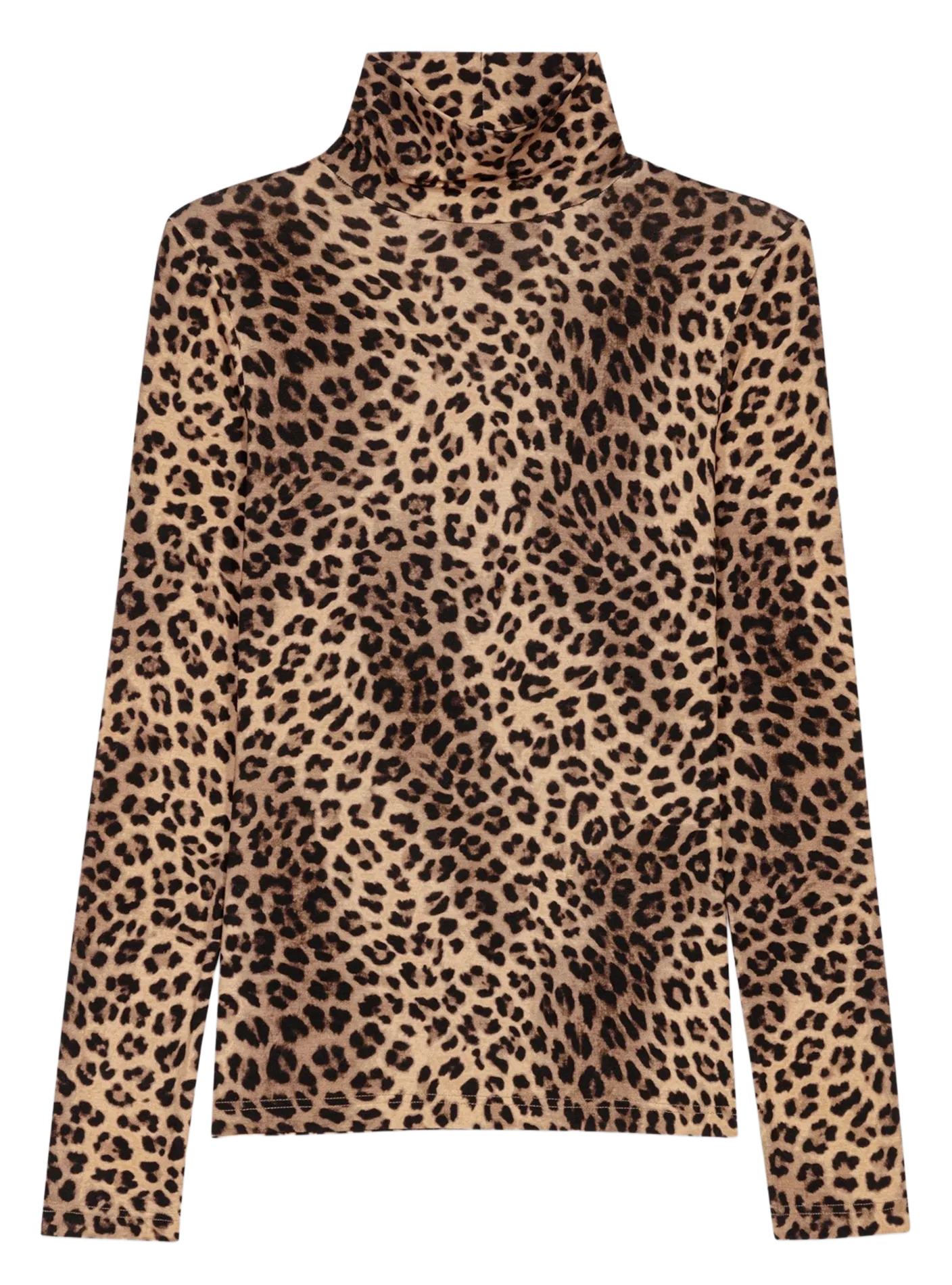 Top mit Stehkragen und Leoparden-Print Mehrfarbig