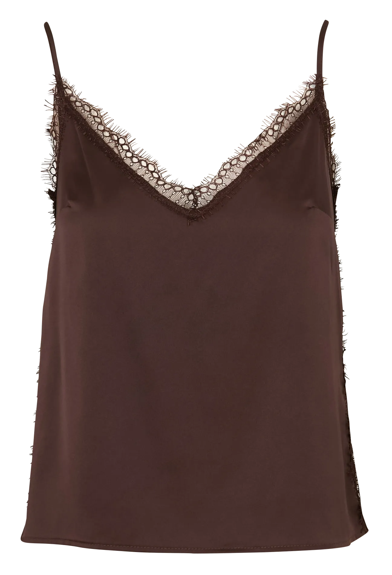 Fließendes rechtes Oberteil Braun