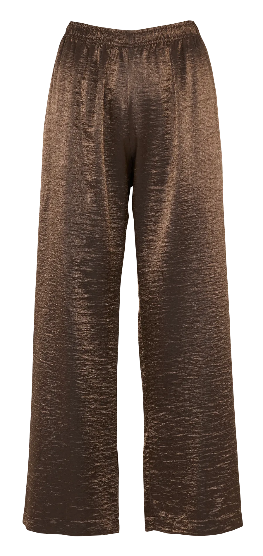 Weite Hose mit Metallfaden und elastischem Bund Braun