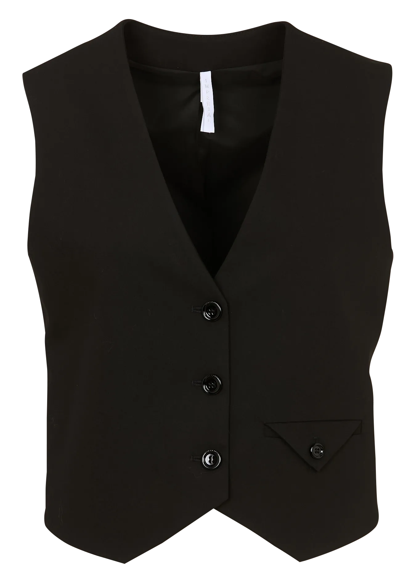 Anzugweste mit V-Ausschnitt Schwarz
