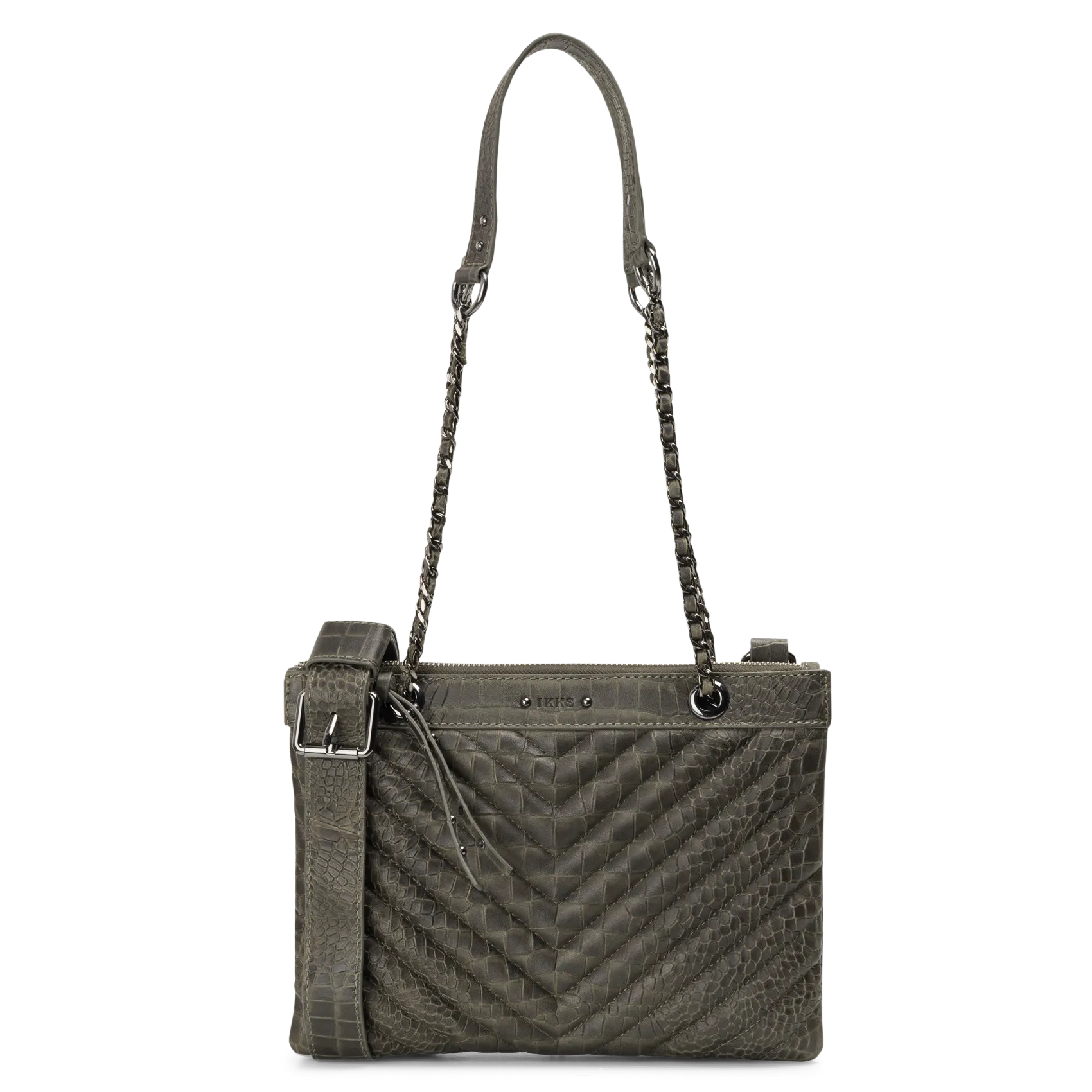 Brieftasche aus Leder Khaki 1440 REPORTER