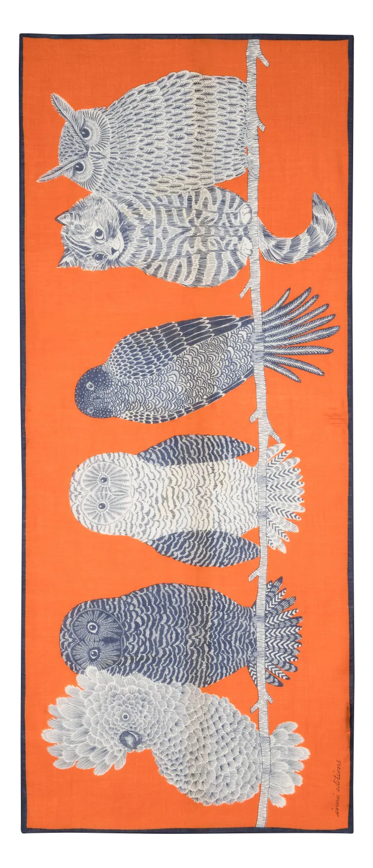 Wollschal Orange CHOUETTE