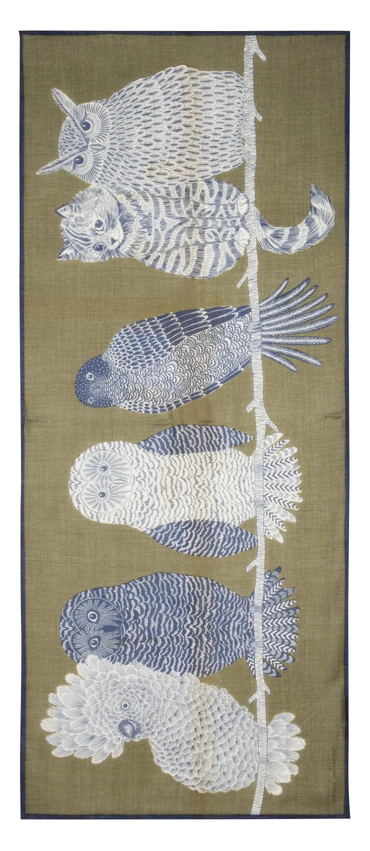 Wollschal Khaki CHOUETTE