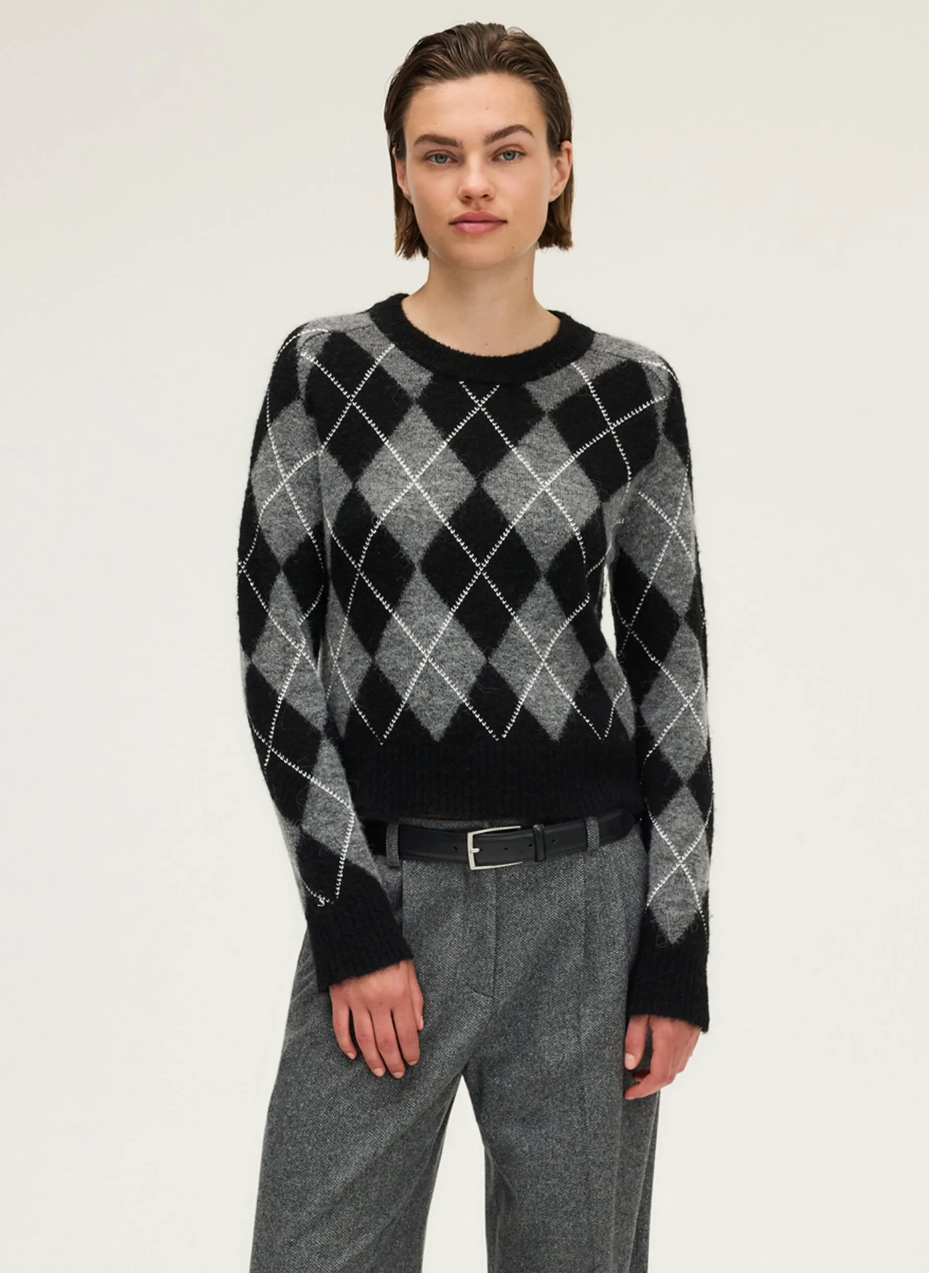 Chat - Jacquard-Pullover Schwarz ELEANA