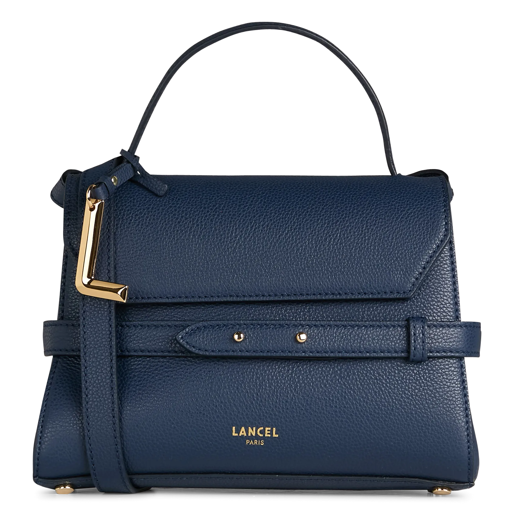 Charlie - Handtasche aus genarbtem Leder Blau FAUBOURG