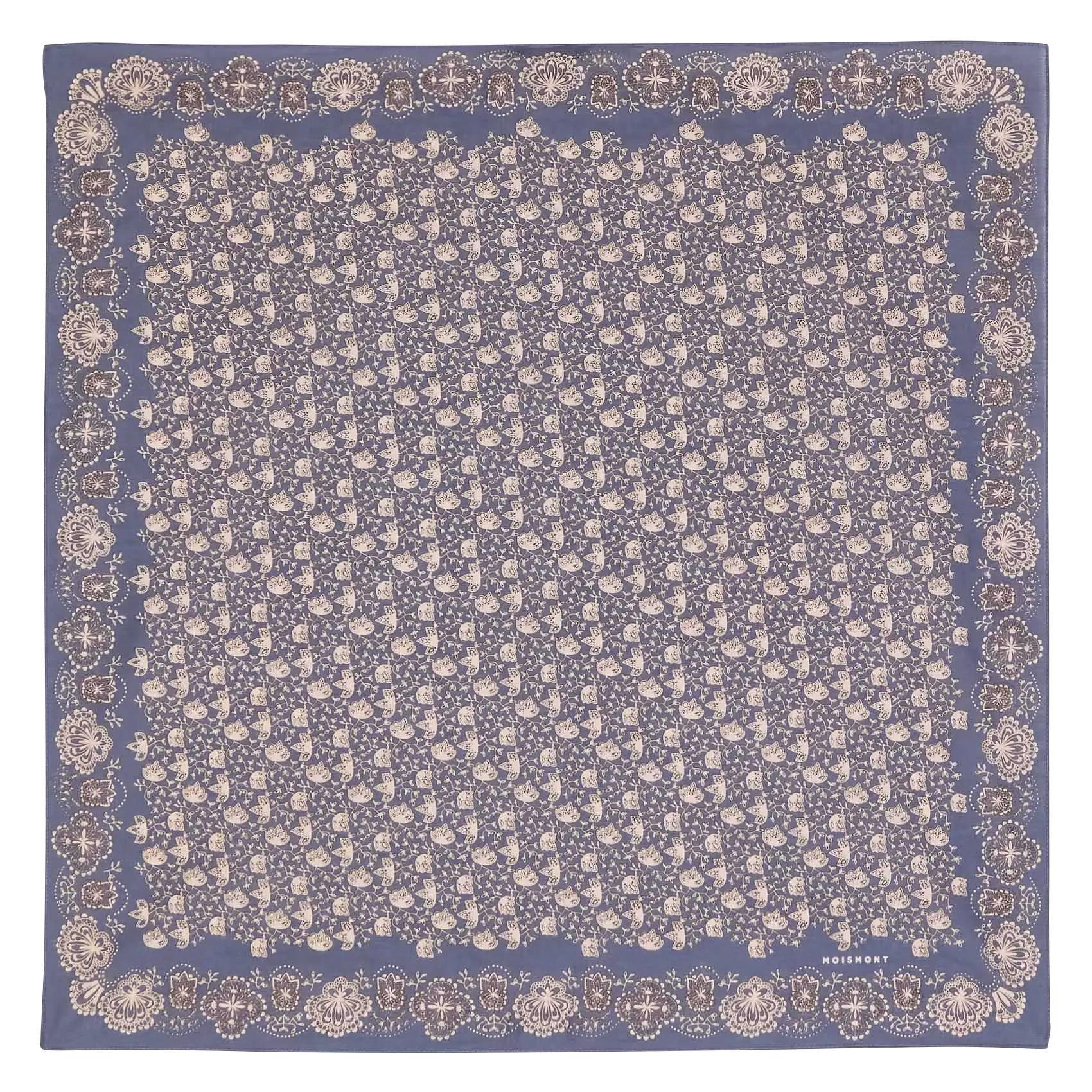 Baumwoll-Foulard Silber N°675