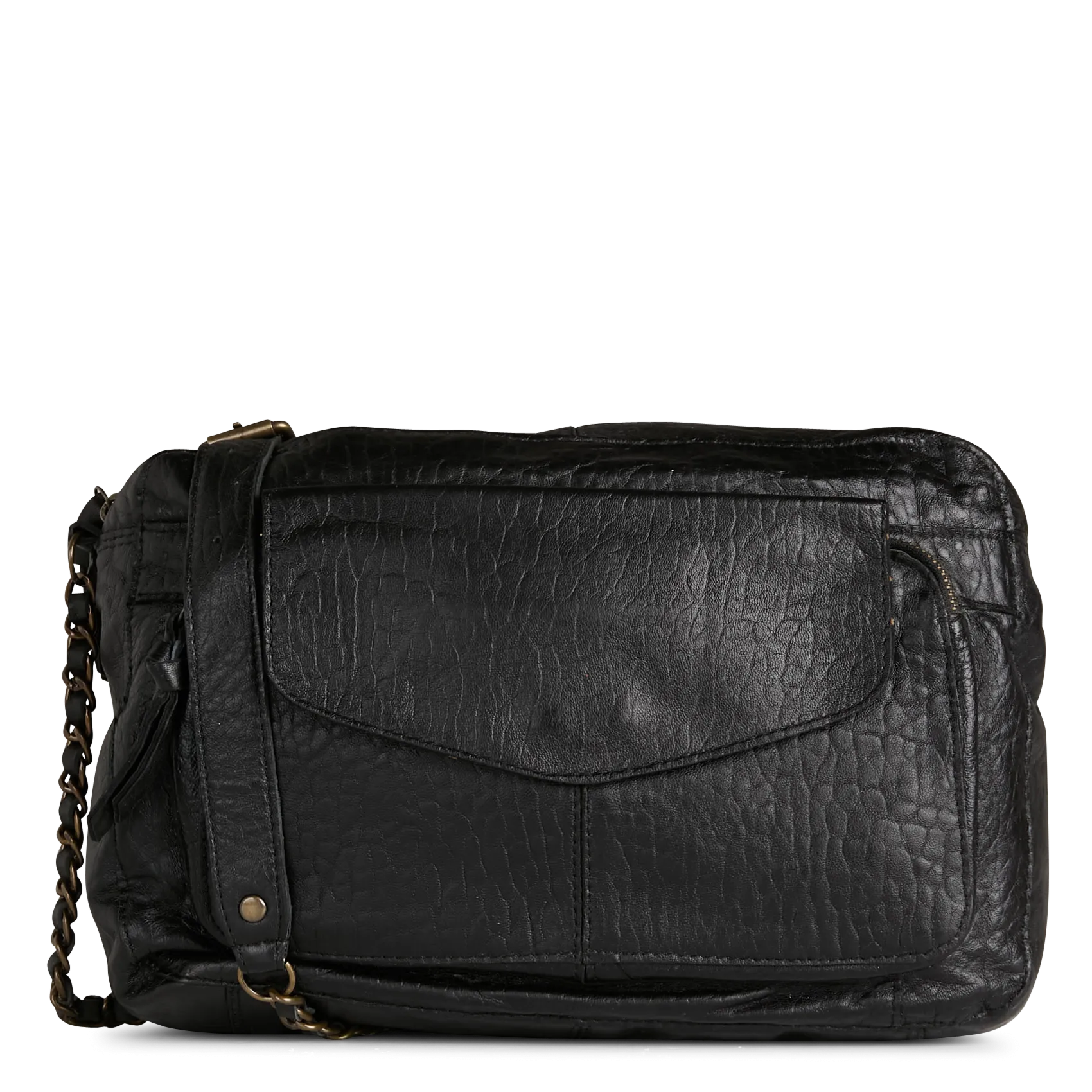 Brieftasche aus Leder Schwarz NAINA