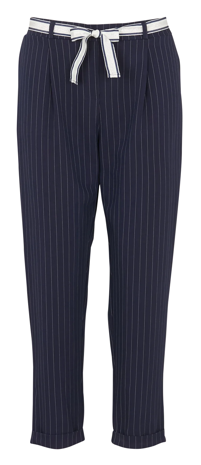 Gerade gestreifte Hose Blau