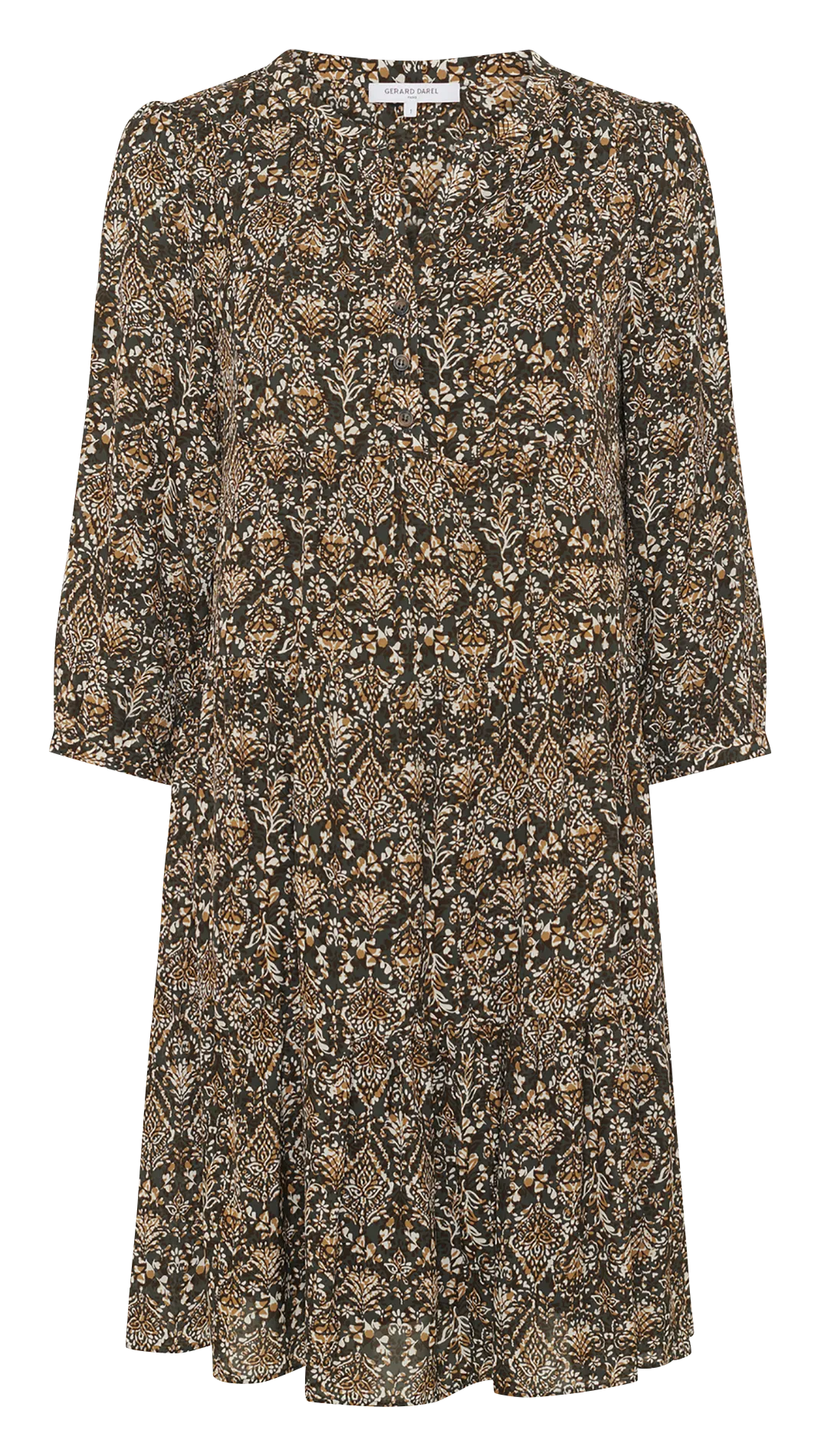 Bedrucktes Kleid Khaki LYNE