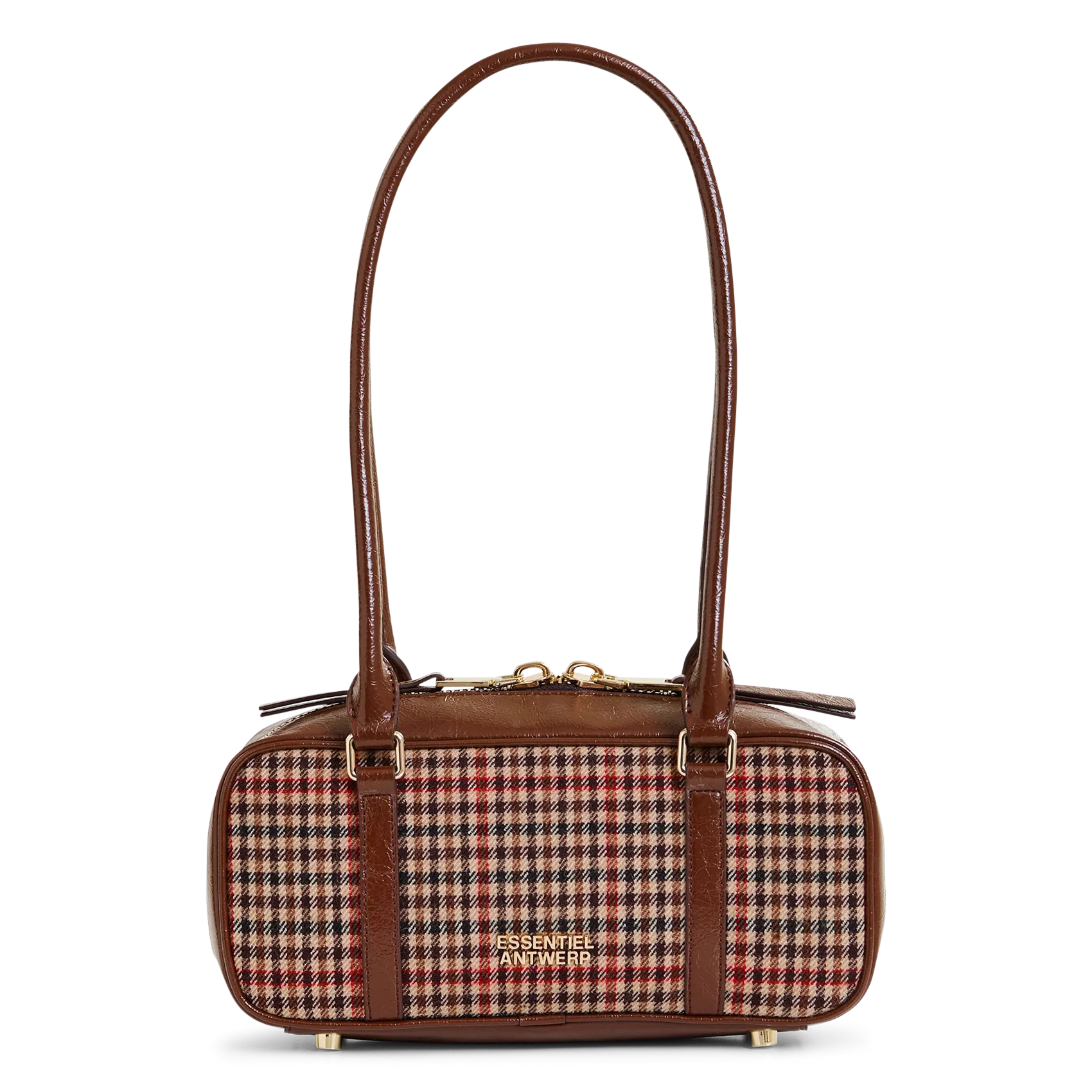 Schultertasche aus Wollmischung Braun IGOR