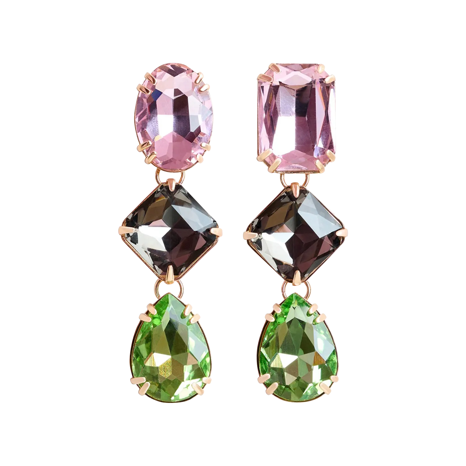 Ohrringe mit Strass Rosa IMISTIFY