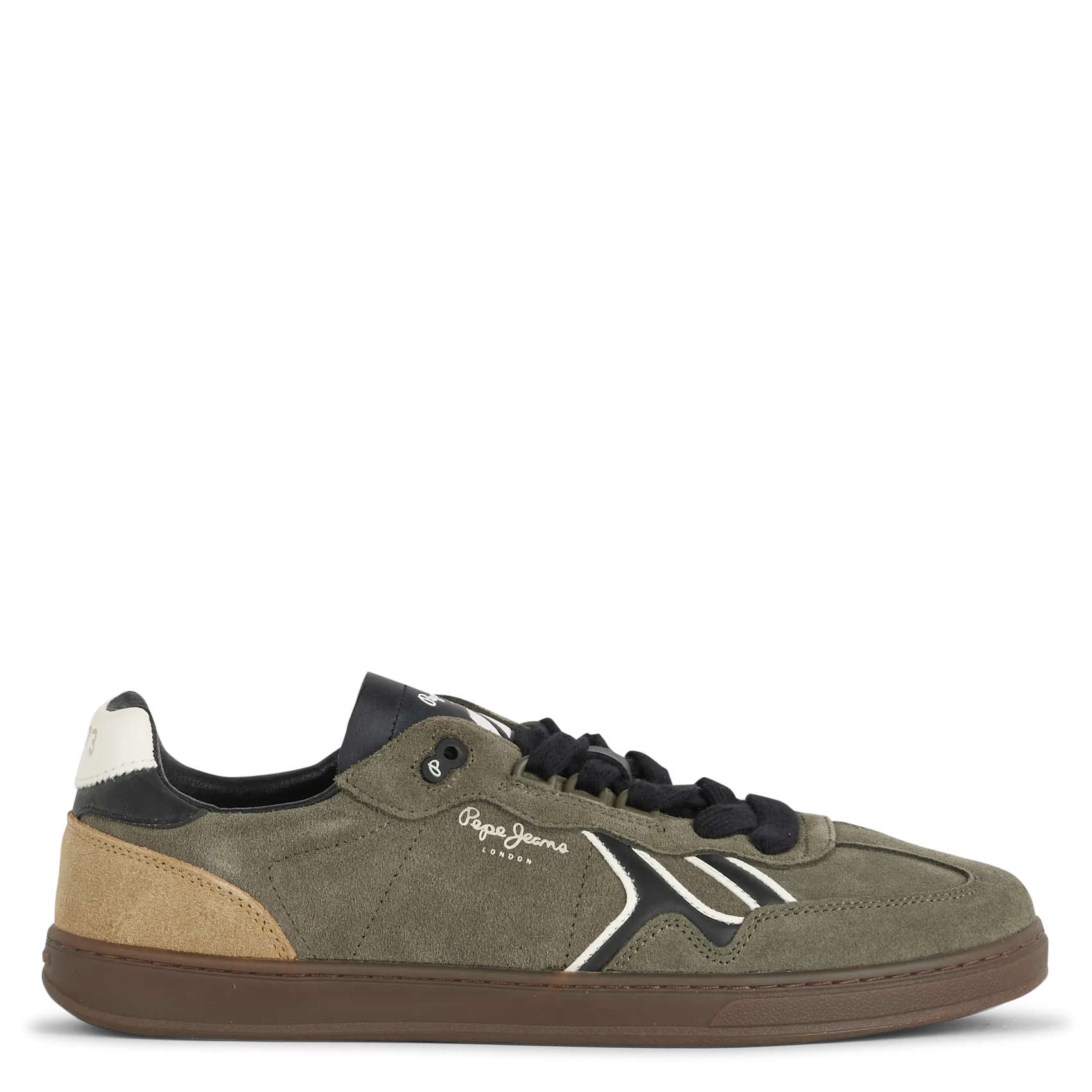 Niedrige Sneaker aus Veloursleder Grun