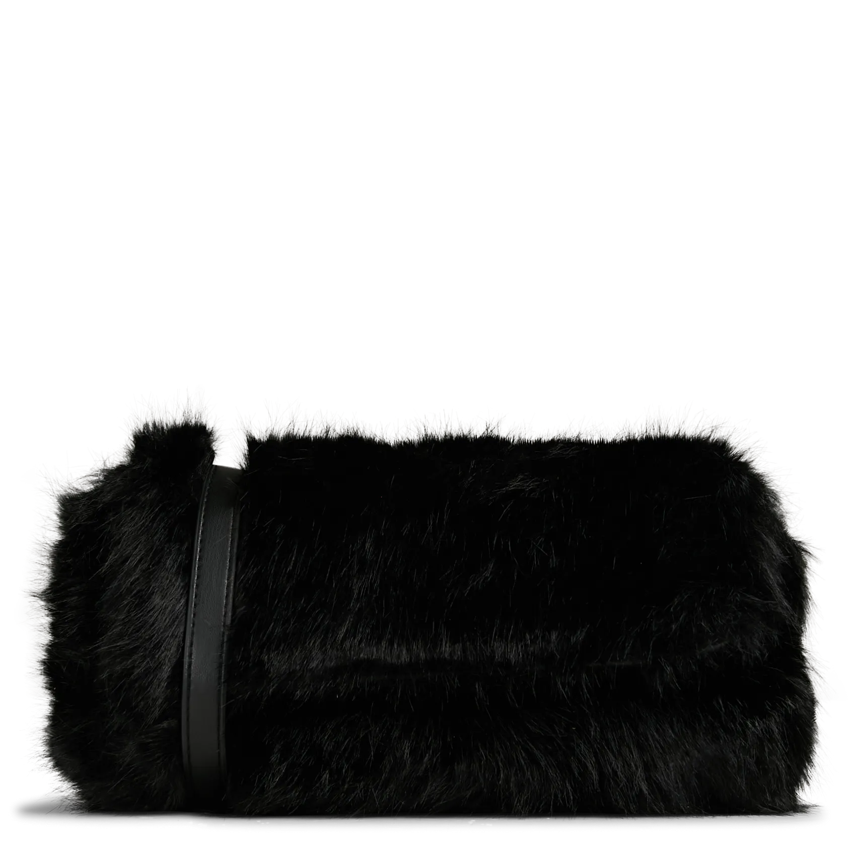 Tasche mit Pelzeffekt Schwarz IRENE