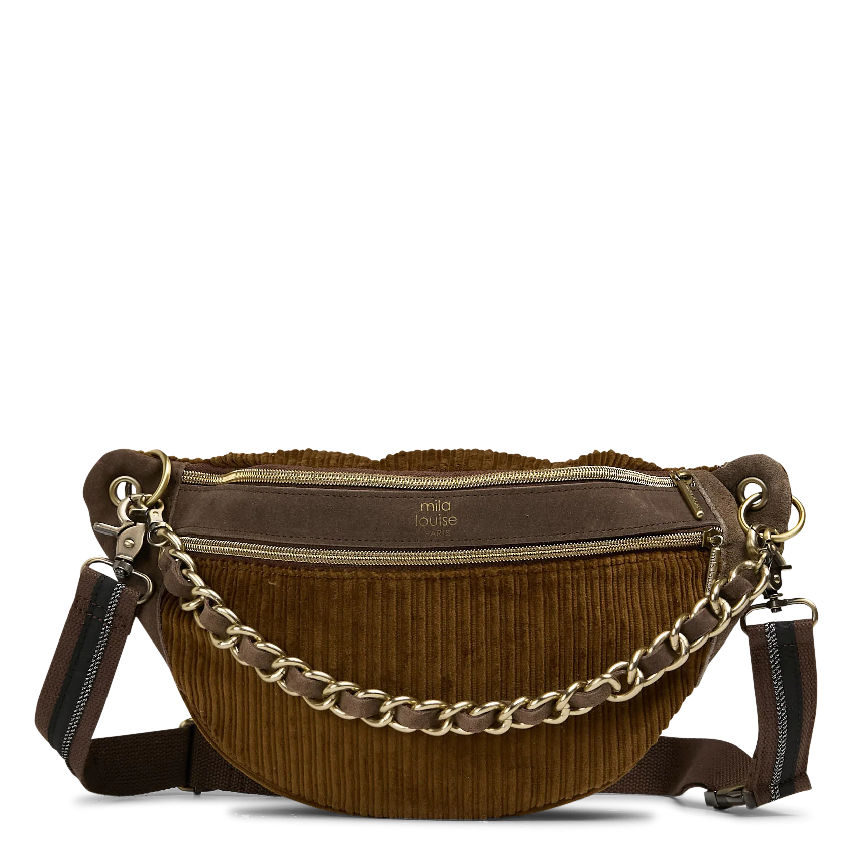 Hüfttasche aus Cord Khaki PETRA