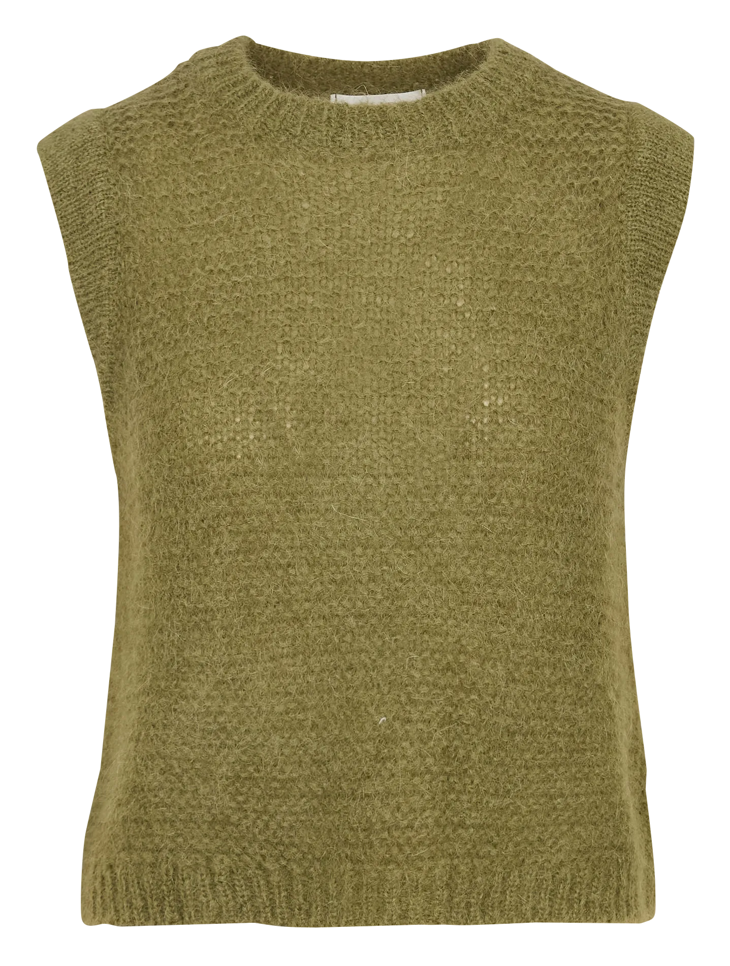 Wollmix-Pullunder mit Rundhalsausschnitt Grun MOTANA