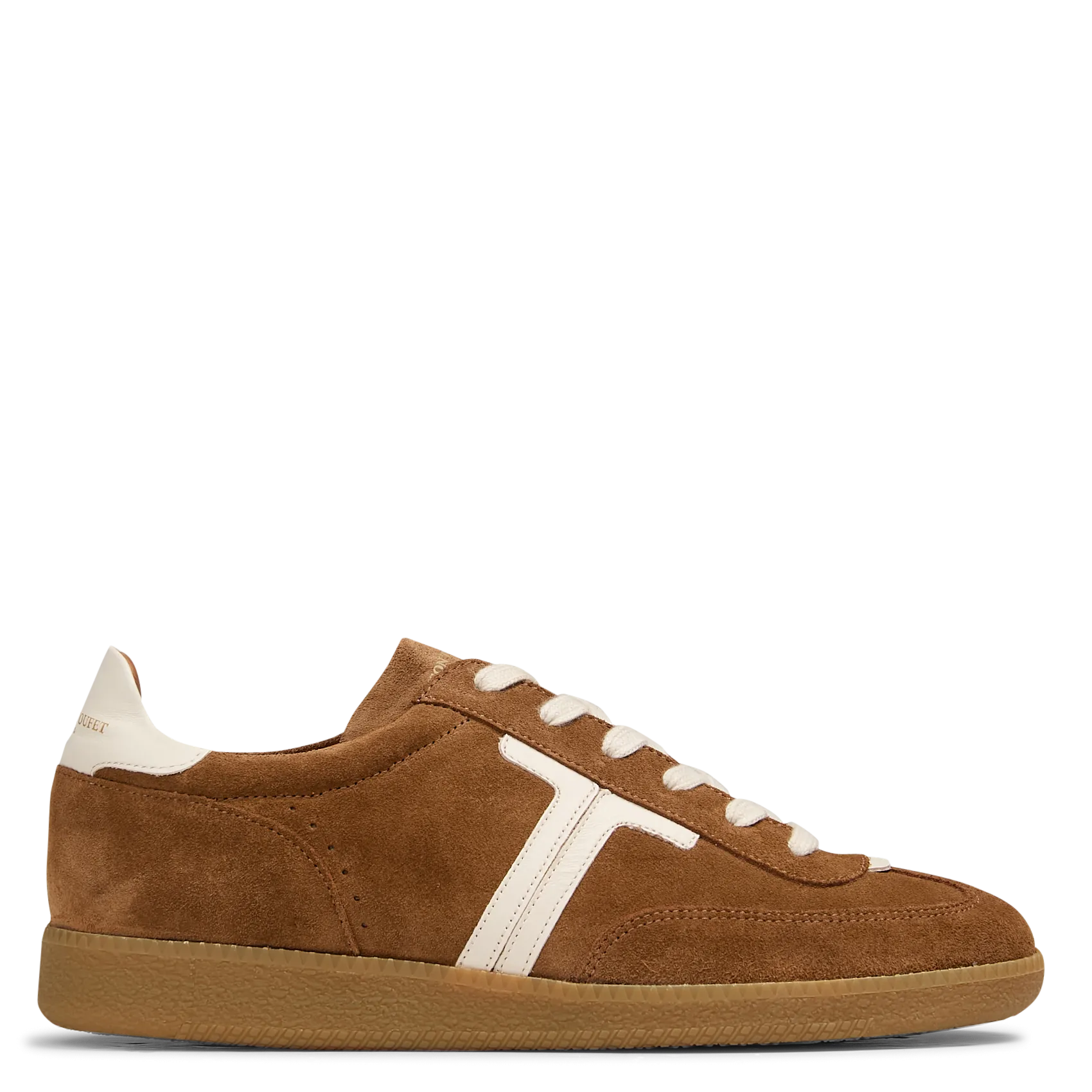 Niedrige Sneaker aus Veloursleder Beige SOLVEIG